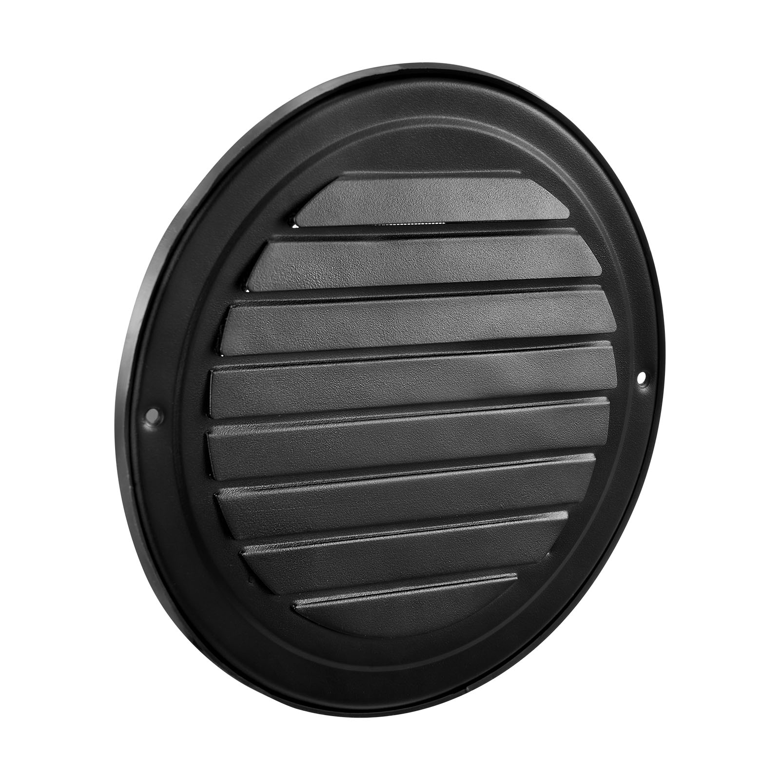 VEVOR 6 inch Wall Vent Cover Louvered Round AC Vent Gable Cover Premium Stainless Steel and with Built-in a Protection Screen for House Bathroom Garage Kitchen Basement (2 Pack Black)
