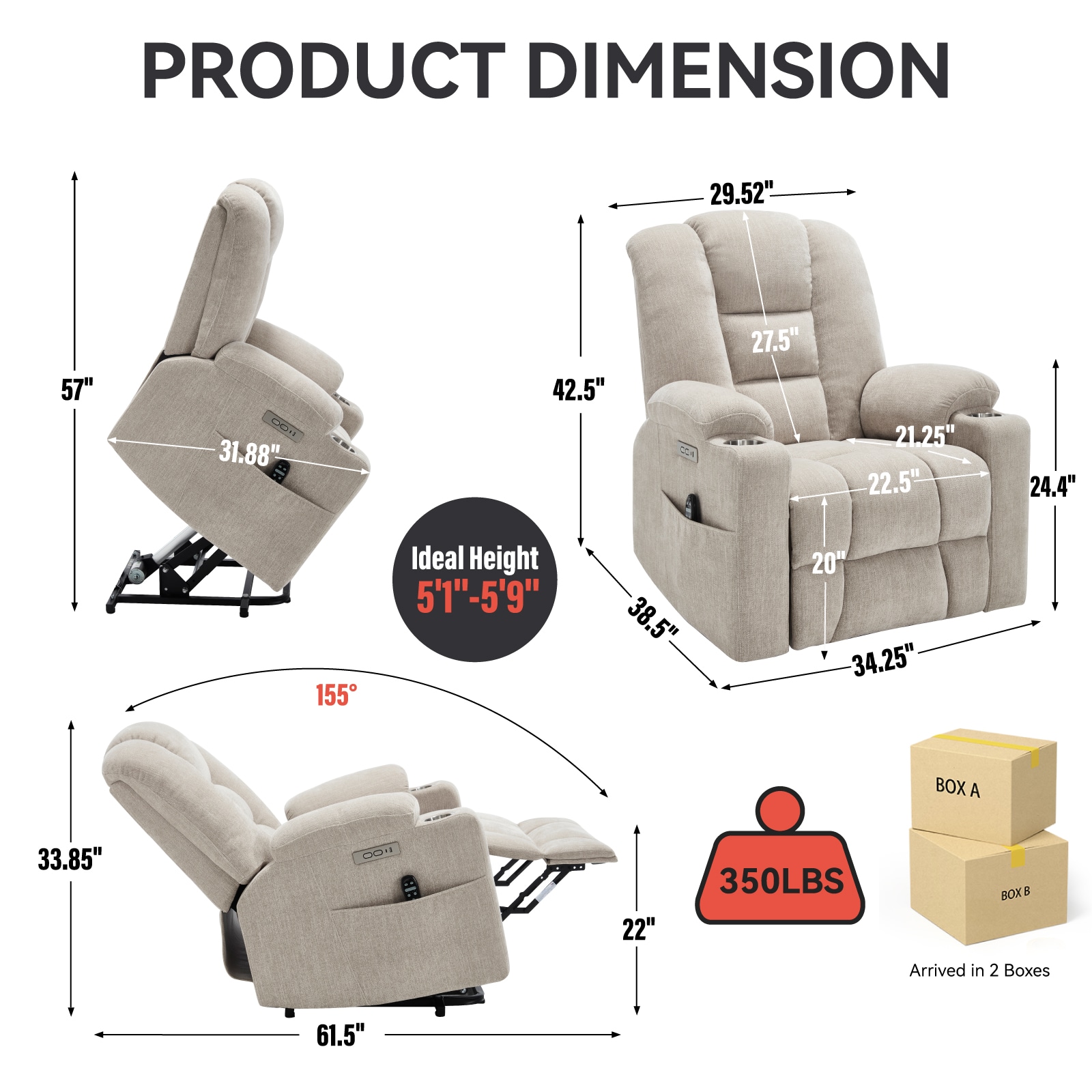 Clihome CL062-BK Massage-Chairs - View #14