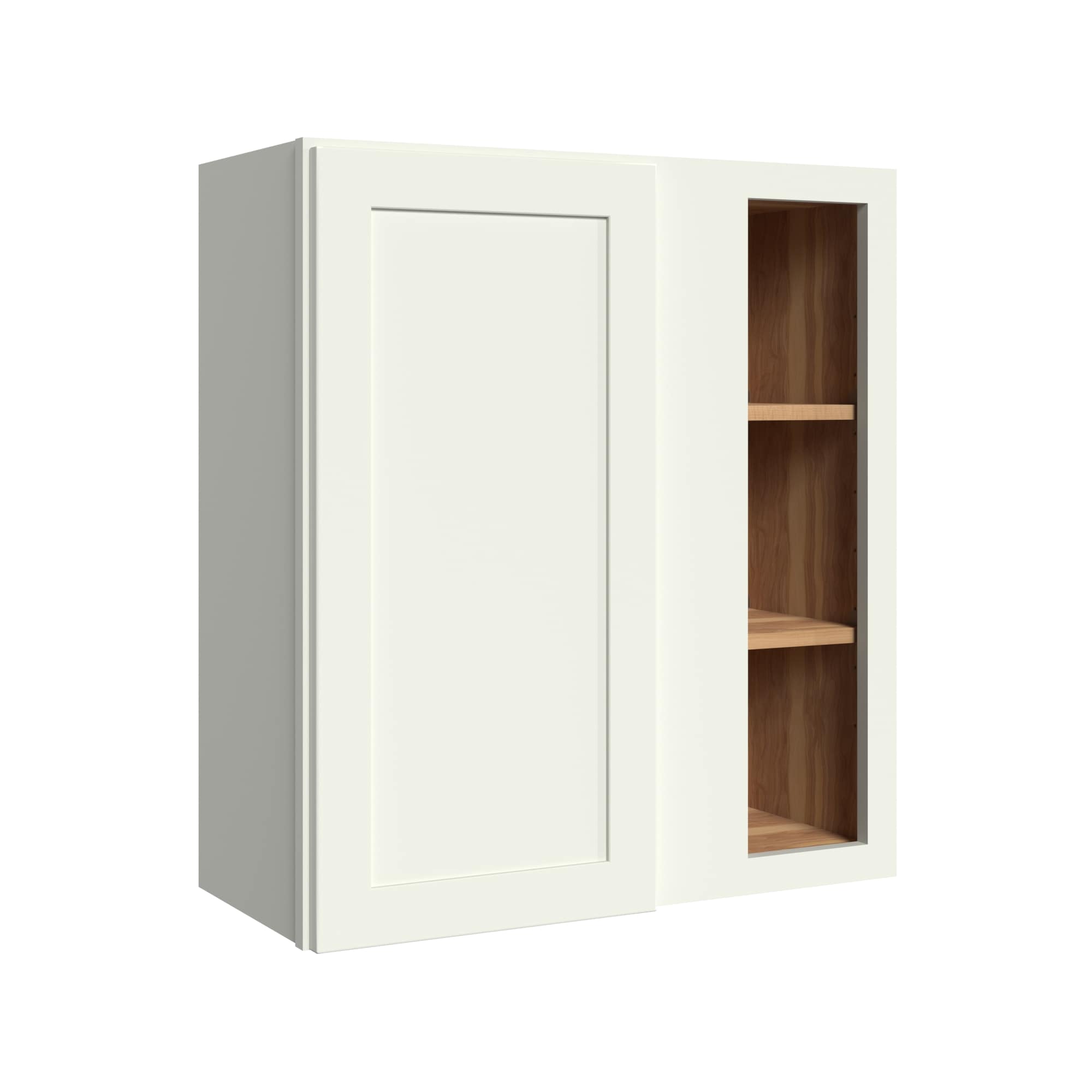 KraftMaid Momentum WBC3030RG71 Deveron 30-in W x 30-in H x 12-in D Dove White Blind Corner wall Fully assembled Plywood Cabinet (Recessed Panel Shaker)