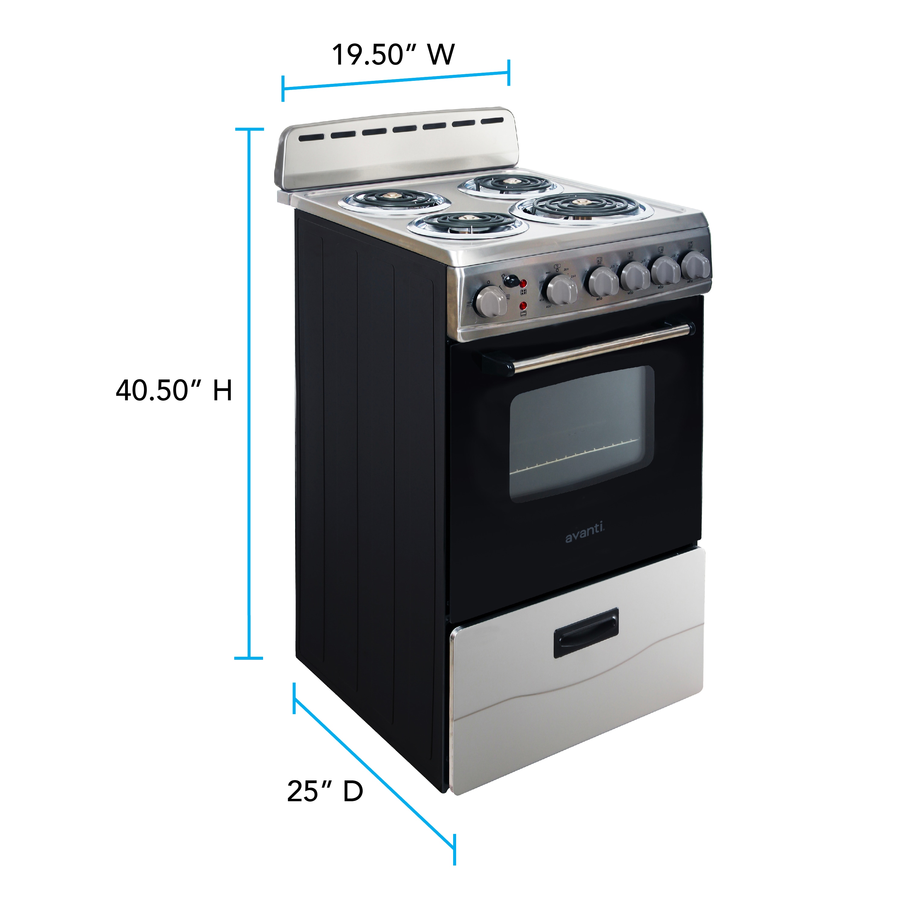 Avanti ERU200P3S Freestanding-Electric-Ranges - View #5