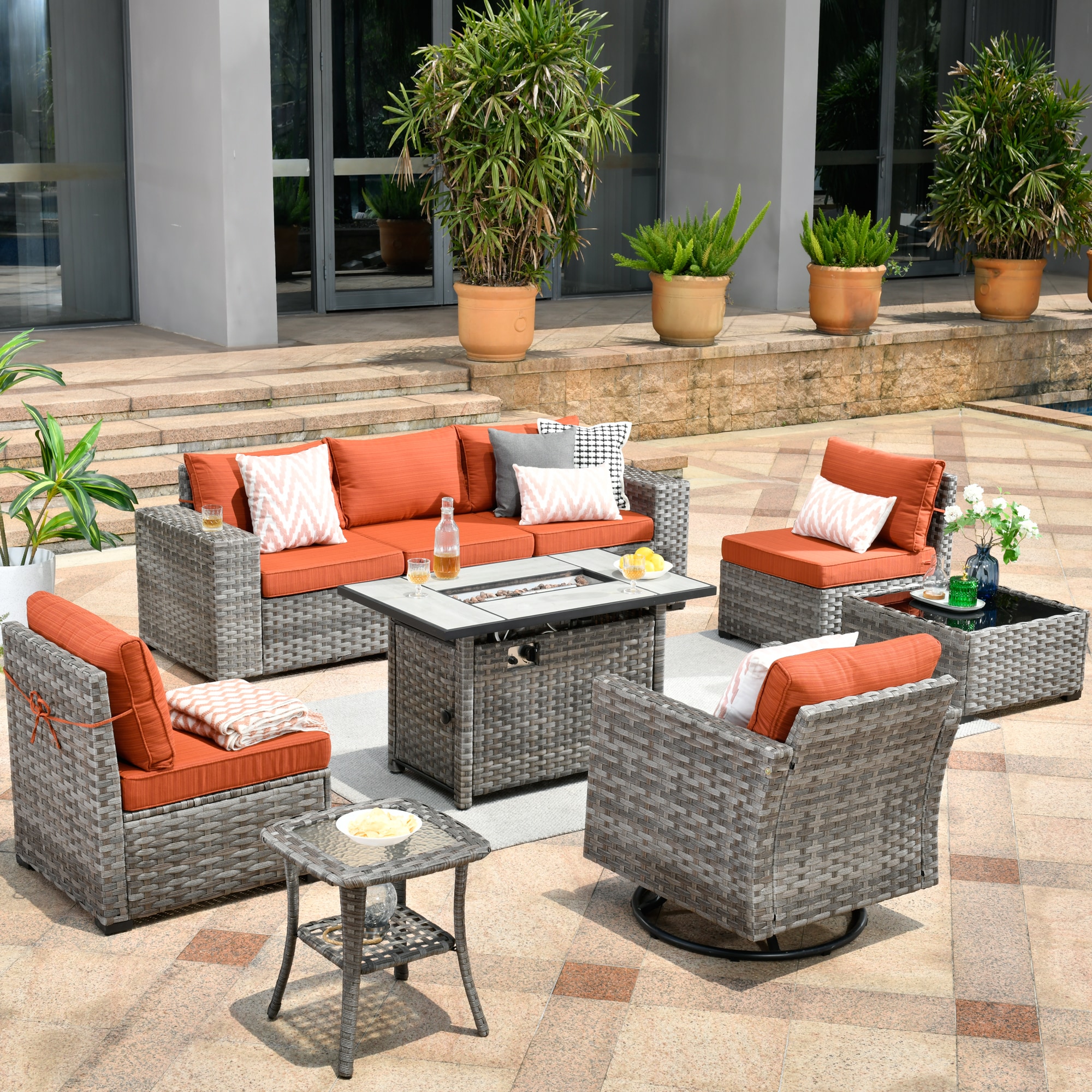 Pouuin SRFPBBR809 Patio-Conversation-Sets - View #9