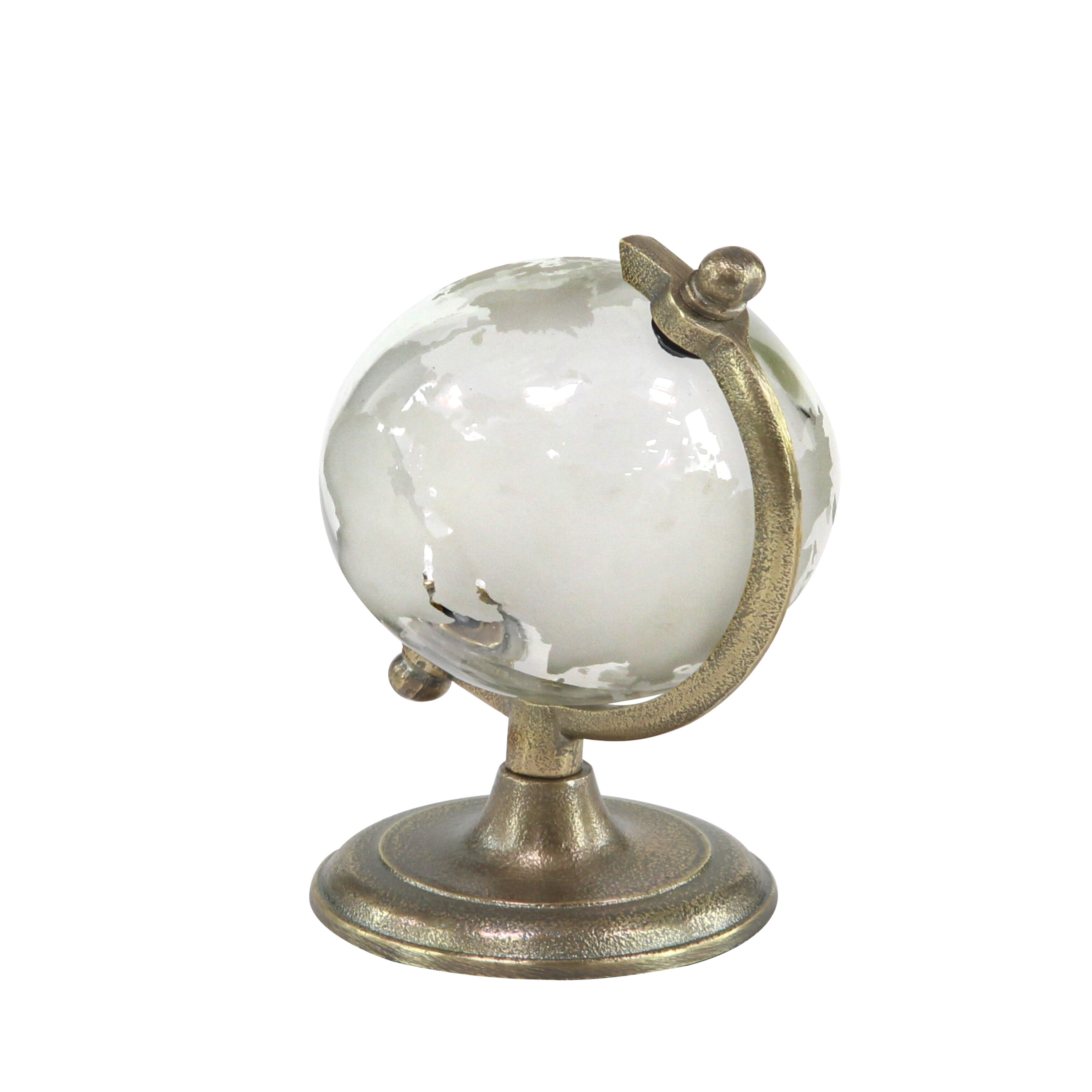 Bronze Solid Round 6" x 9" Contemporary Globe with Tiered Base