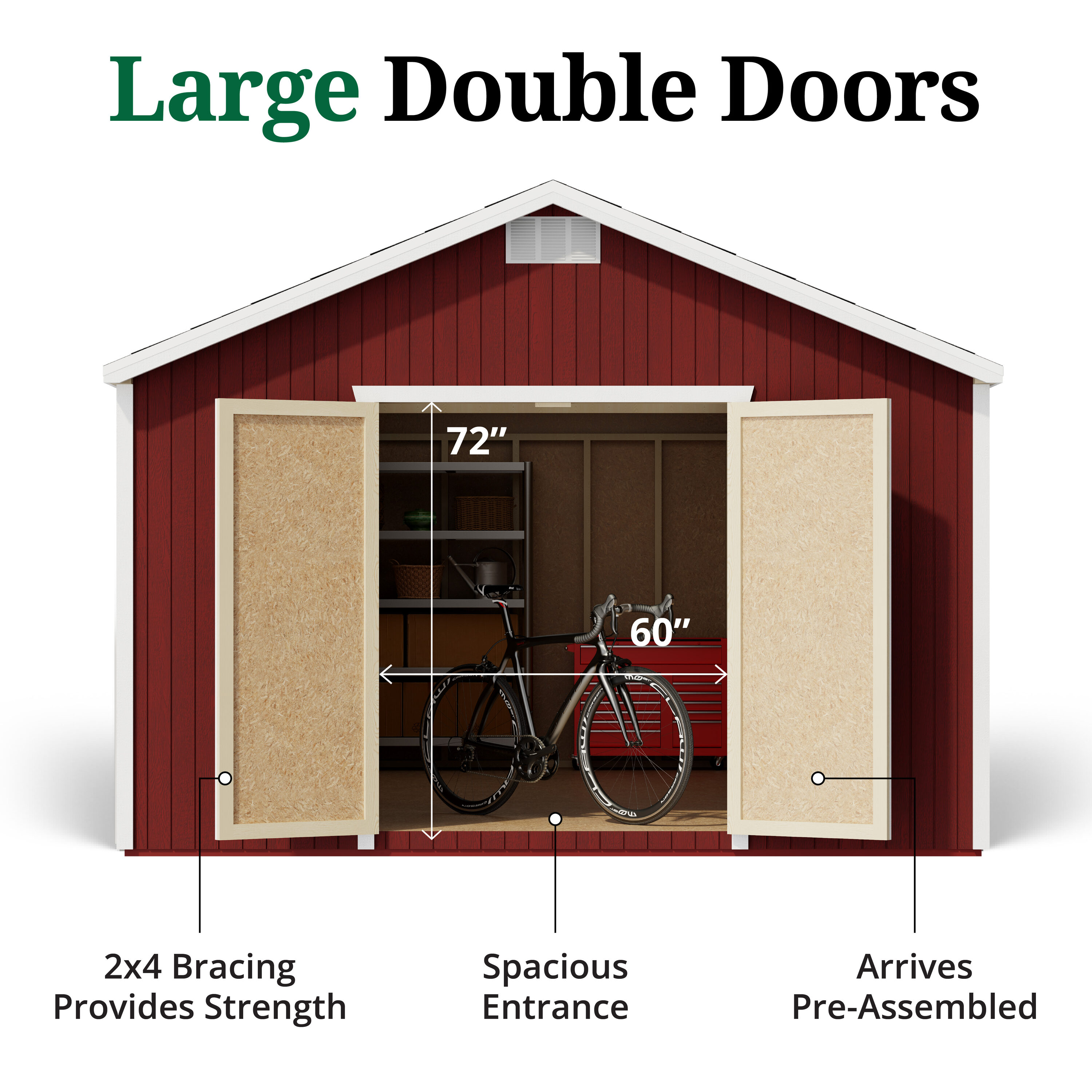Little Cottage Co 12X12 CGS-PC Wood-Storage-Buildings - View #4