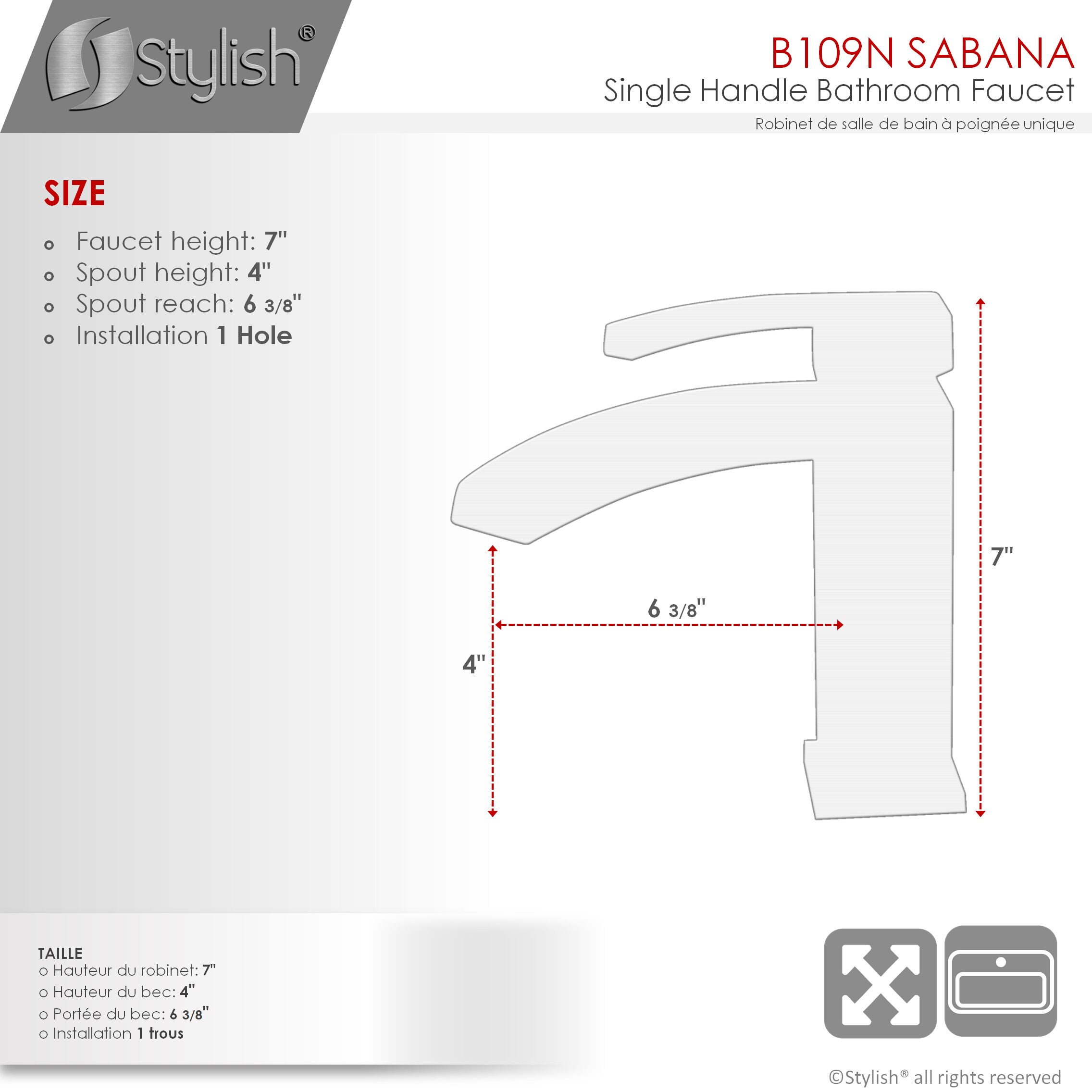 Stylish B-109N Lavatory-Faucets - View #3
