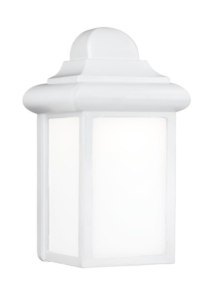 Generation Lighting 8988EN3-15 Mullberry Hill 1 -Light 8.75-in H Satin White Hardwired Outdoor Wall Light