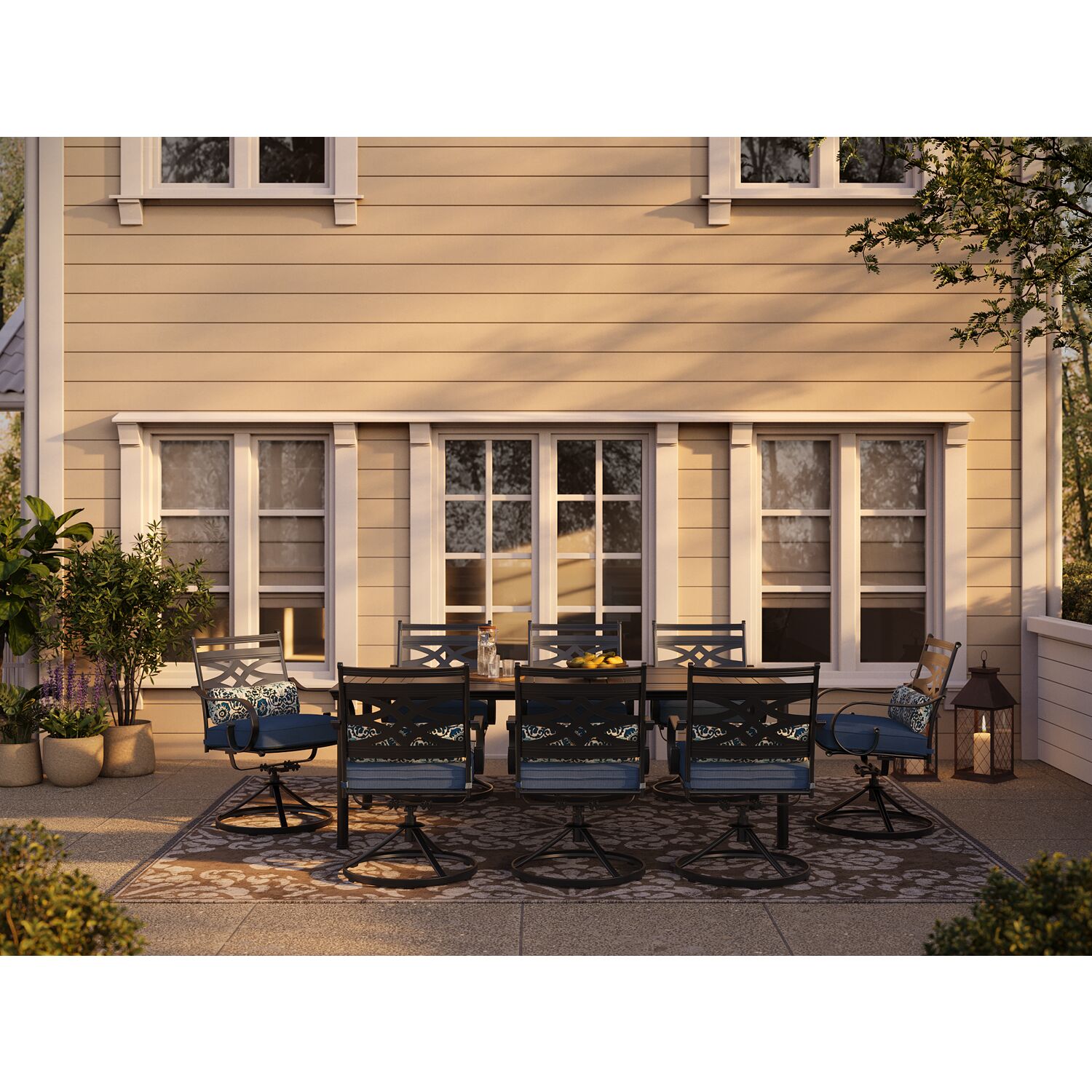 Hanover MCLRDN3PCSW2-NVY Patio-Dining-Sets - View #8