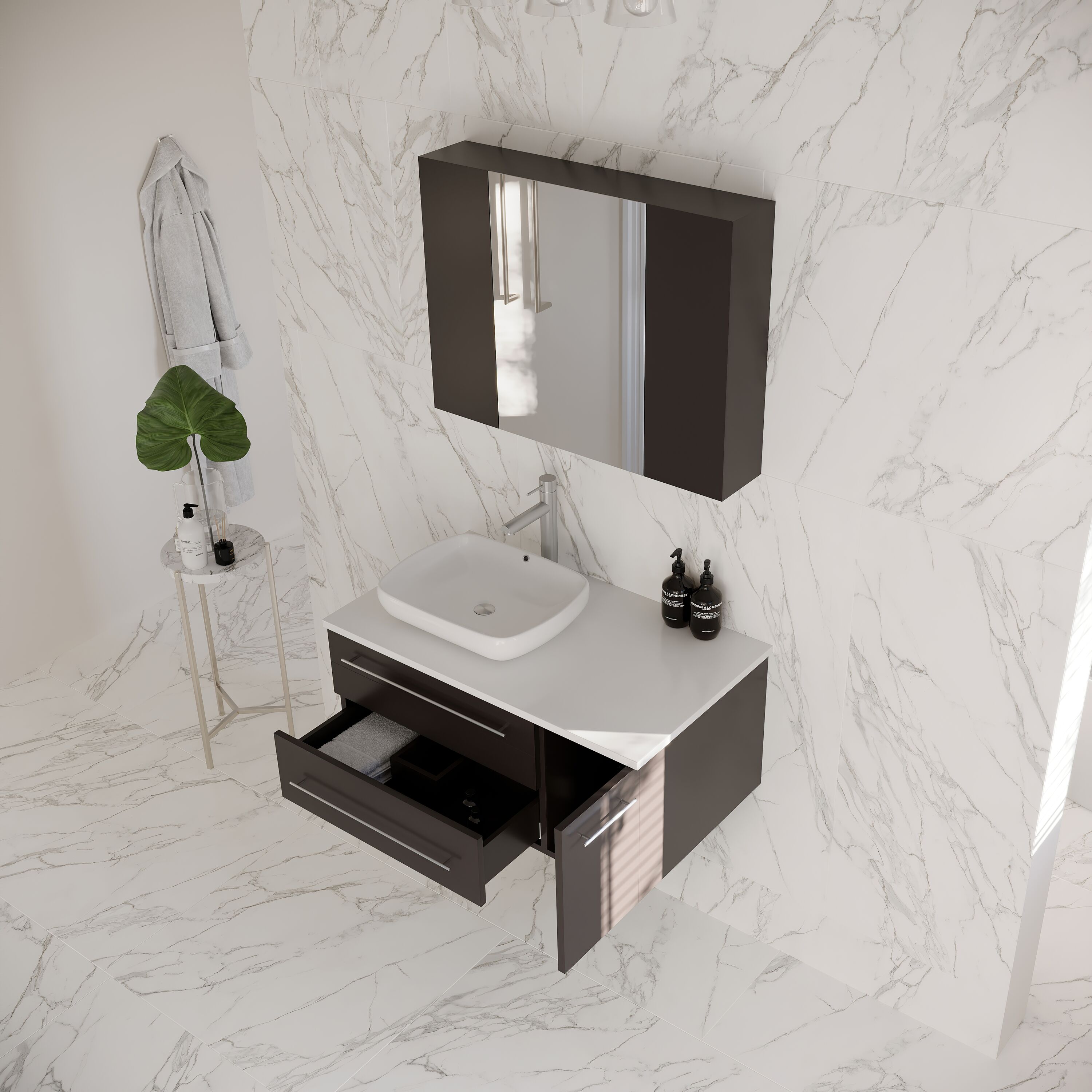 Fresca FVN6136ES-VSL-L Bath-Vanity-Combo - View #3