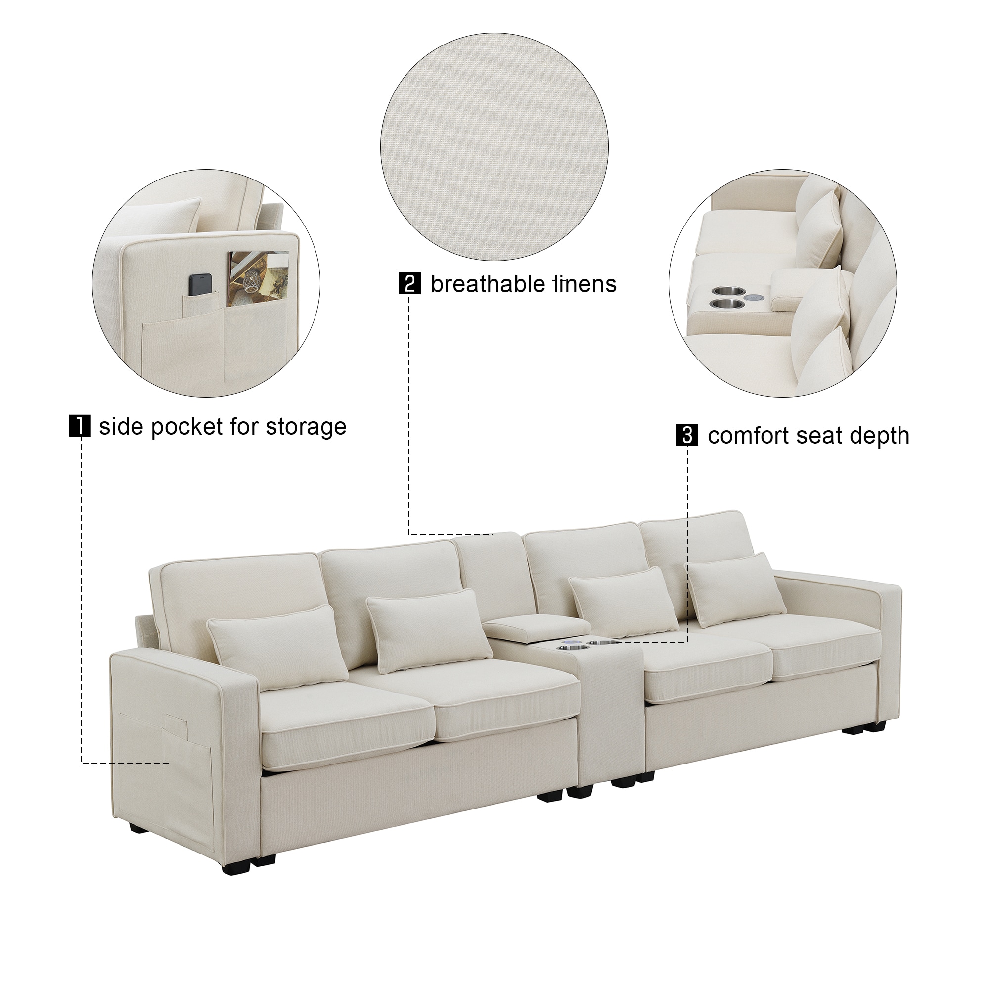 JIMSMAISON JMGTSO02BEG Sofas-Loveseats - View #6