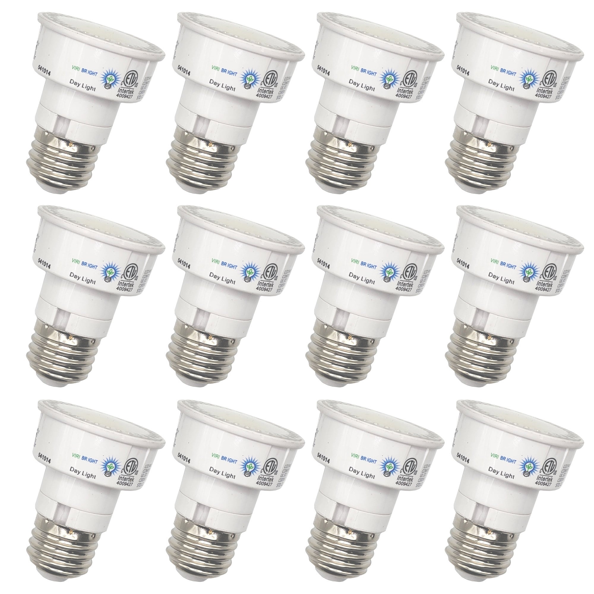 VIRIBRIGHT 750049-12 Virihome 50 -Watt EQ E26 Cool white E26 Dimmable LED Spot Flood Light Bulb 12 -Pack