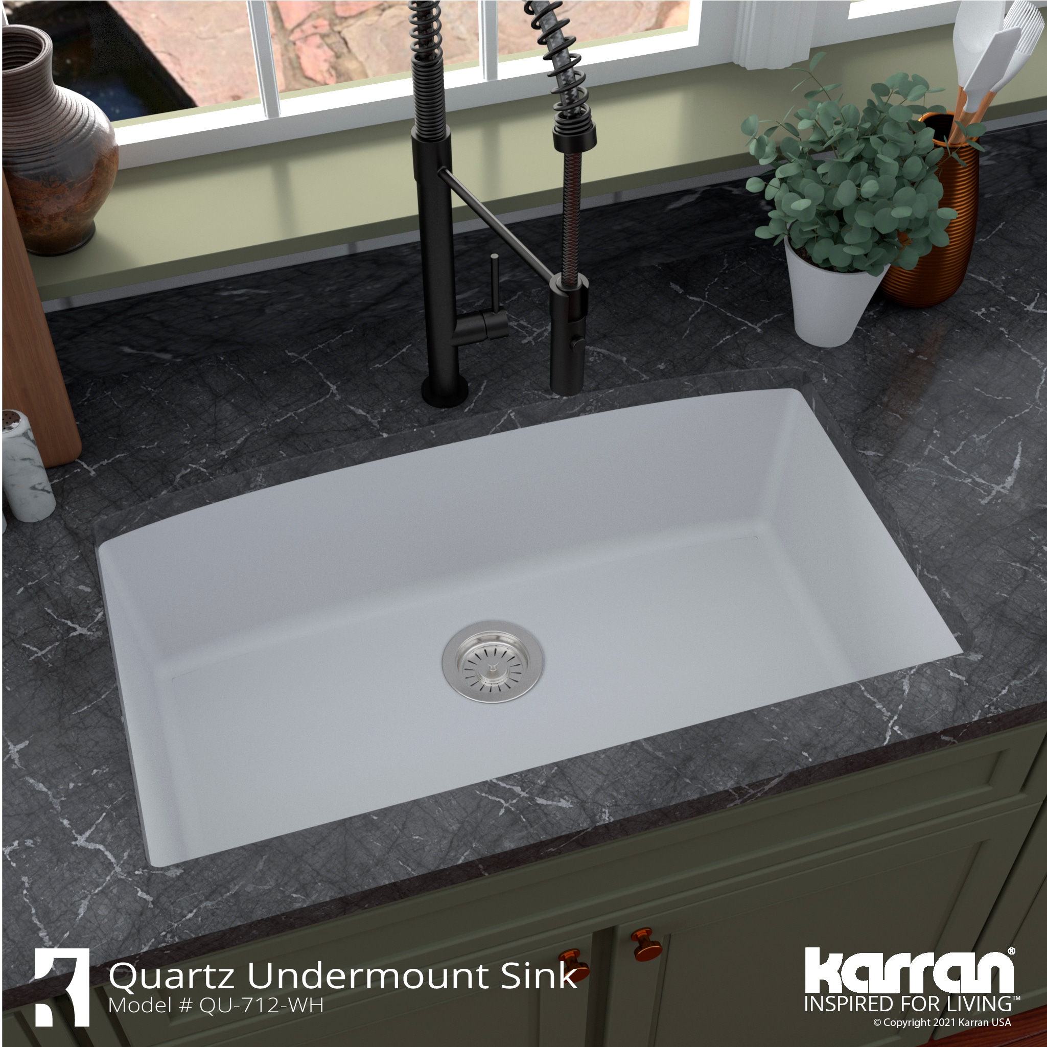 Karran QU-712-WH-PK1 Kitchen-Sinks - View #7