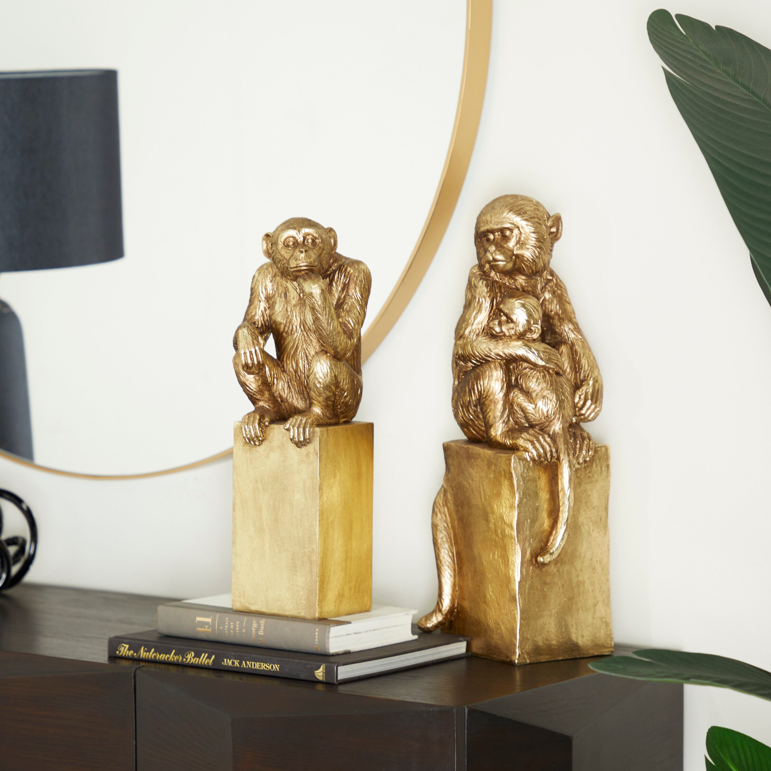 Grayson Lane 82232 2 -Pack Gold Resin Glam Sculpture