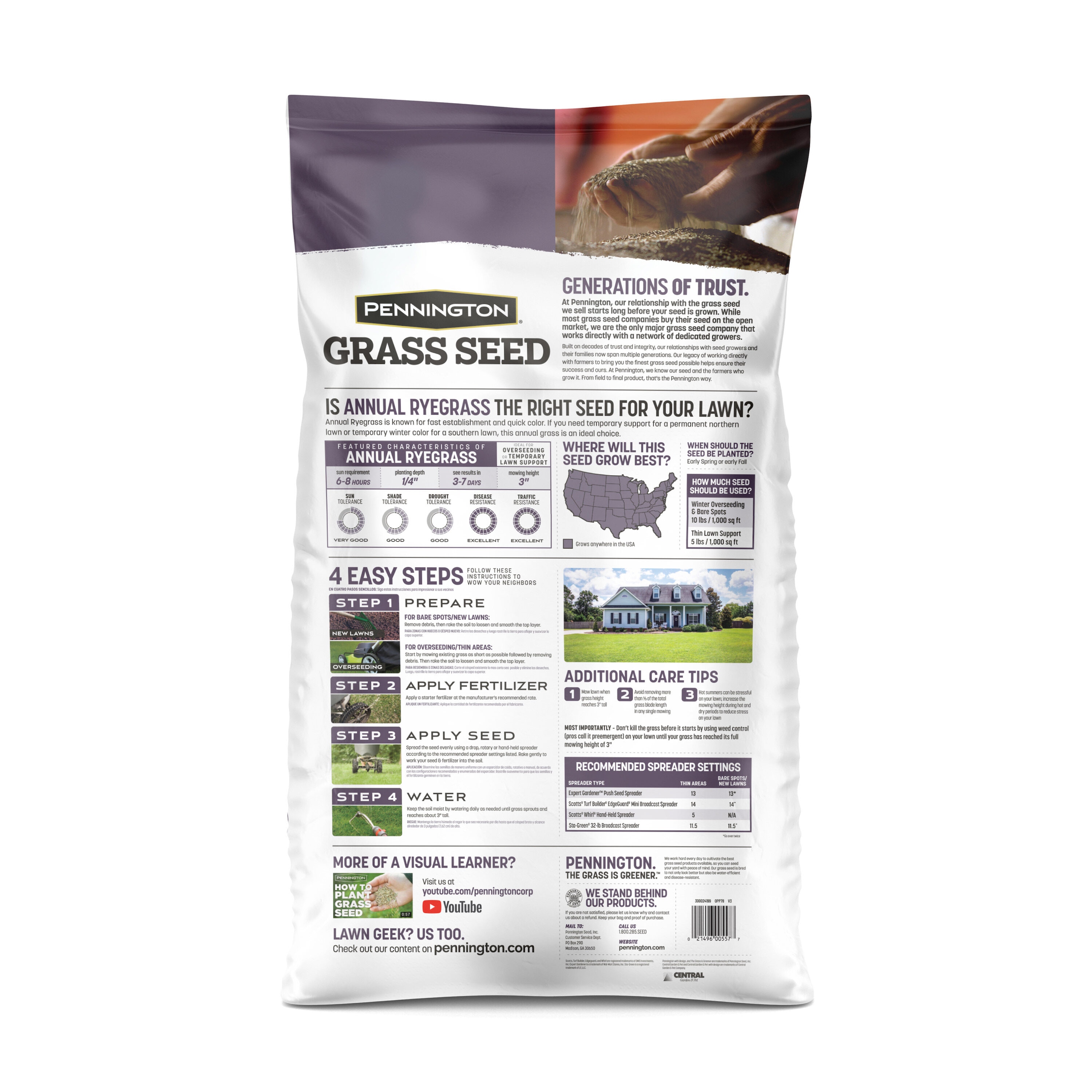 Pennington 50 Lbs Annual Ryegrass Grass Seed At