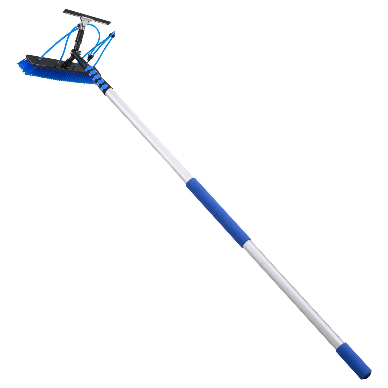 Mecale 33-ft Telescopic Water Fed Pole Cleaning Brush Kit with Squeegee and Soap Dispenser
