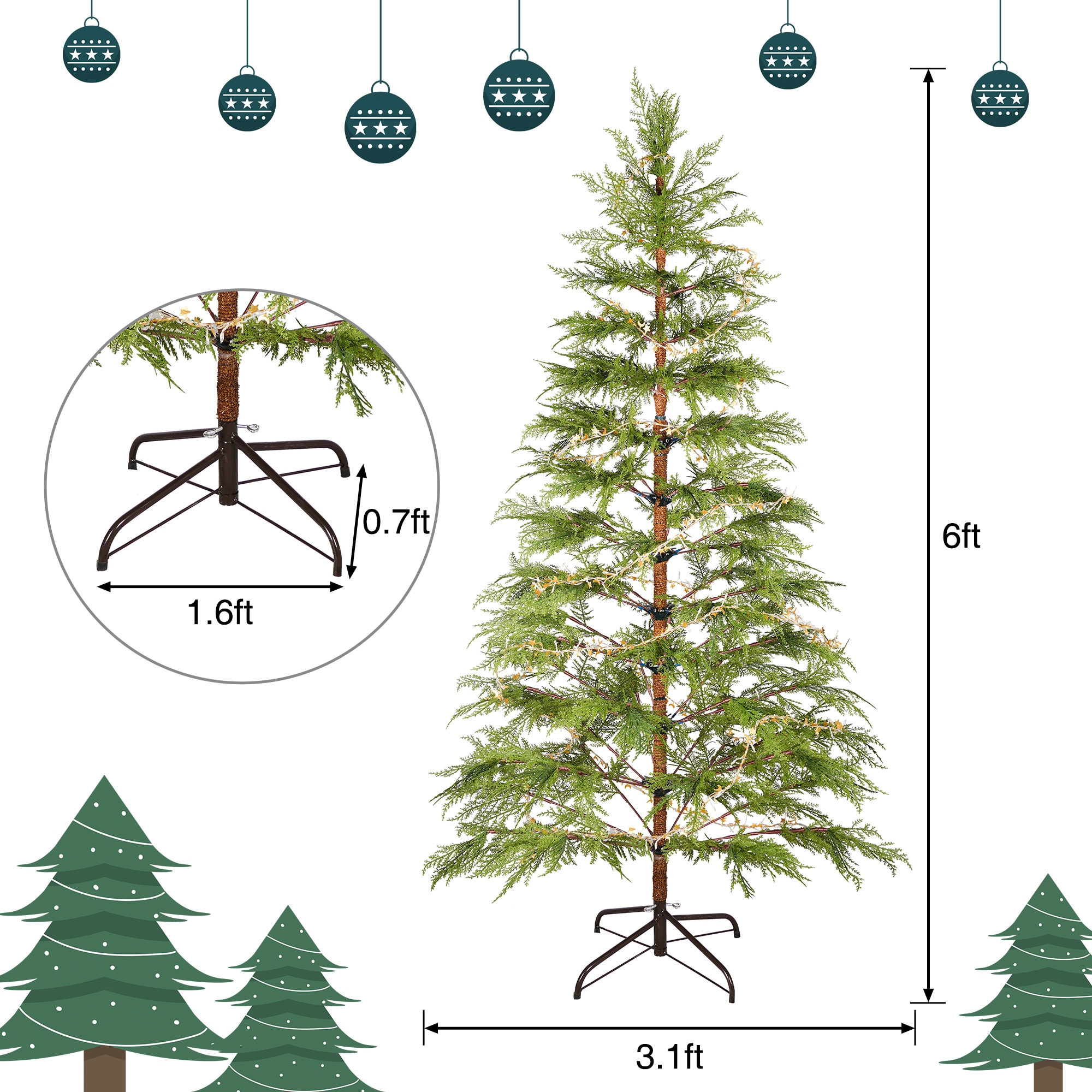 LOVMOR SF-L-N710P181792S Artificial-Christmas-Trees - View #7