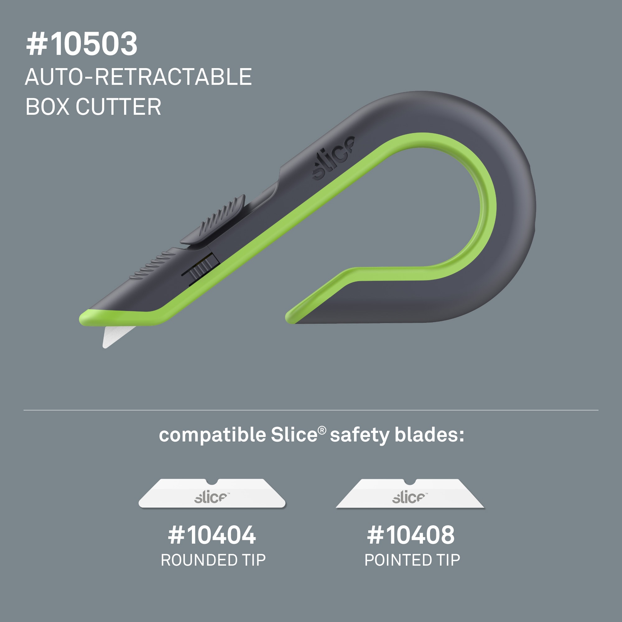 Slice 10503 Auto Retract Box Cutter Utility Knife 