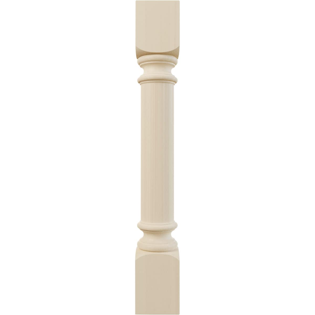 Unfinished Rubberwood Traditional Cabinet Column 35.5"