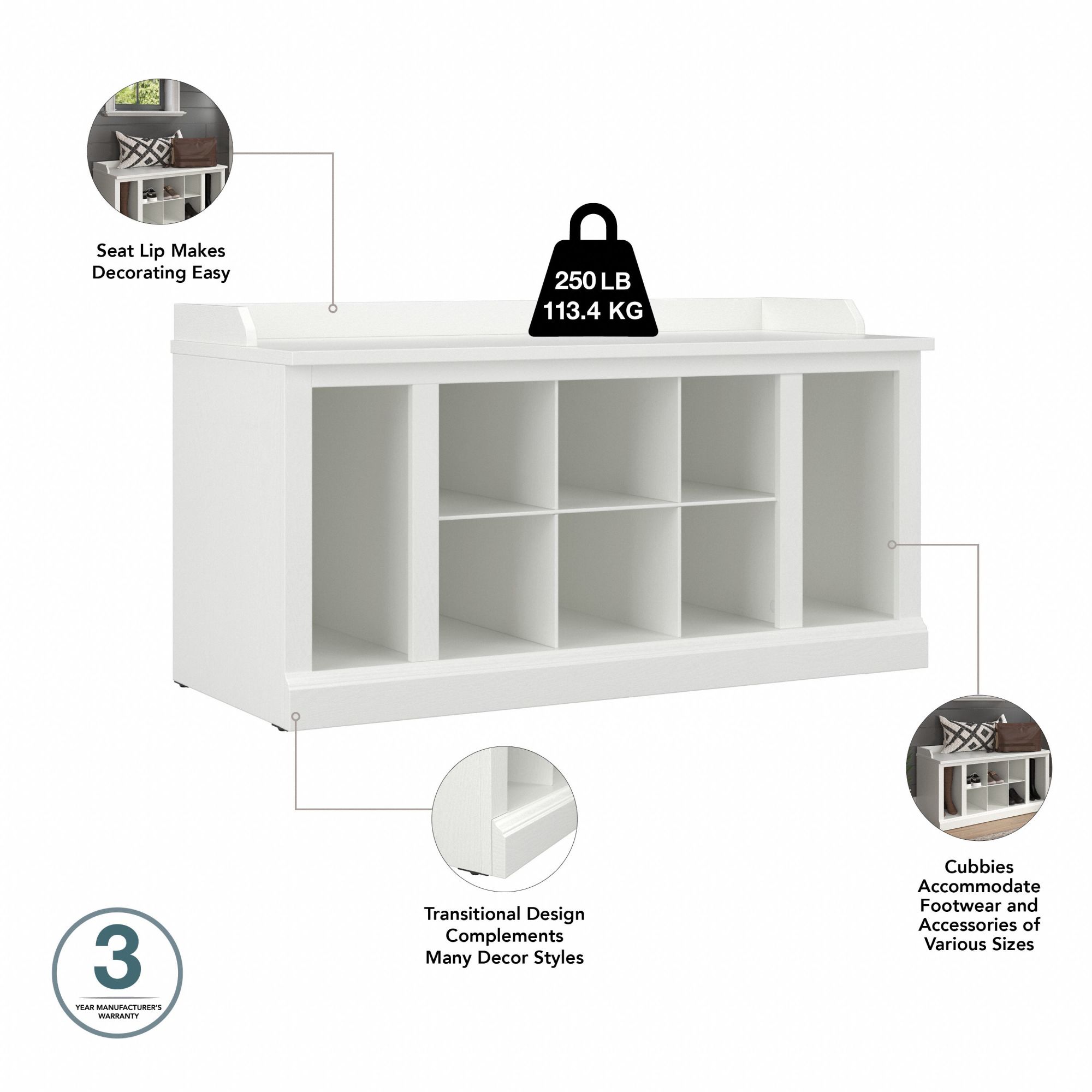 Bush Furniture WDS240WAS-03 Storage-Trunks - View #4