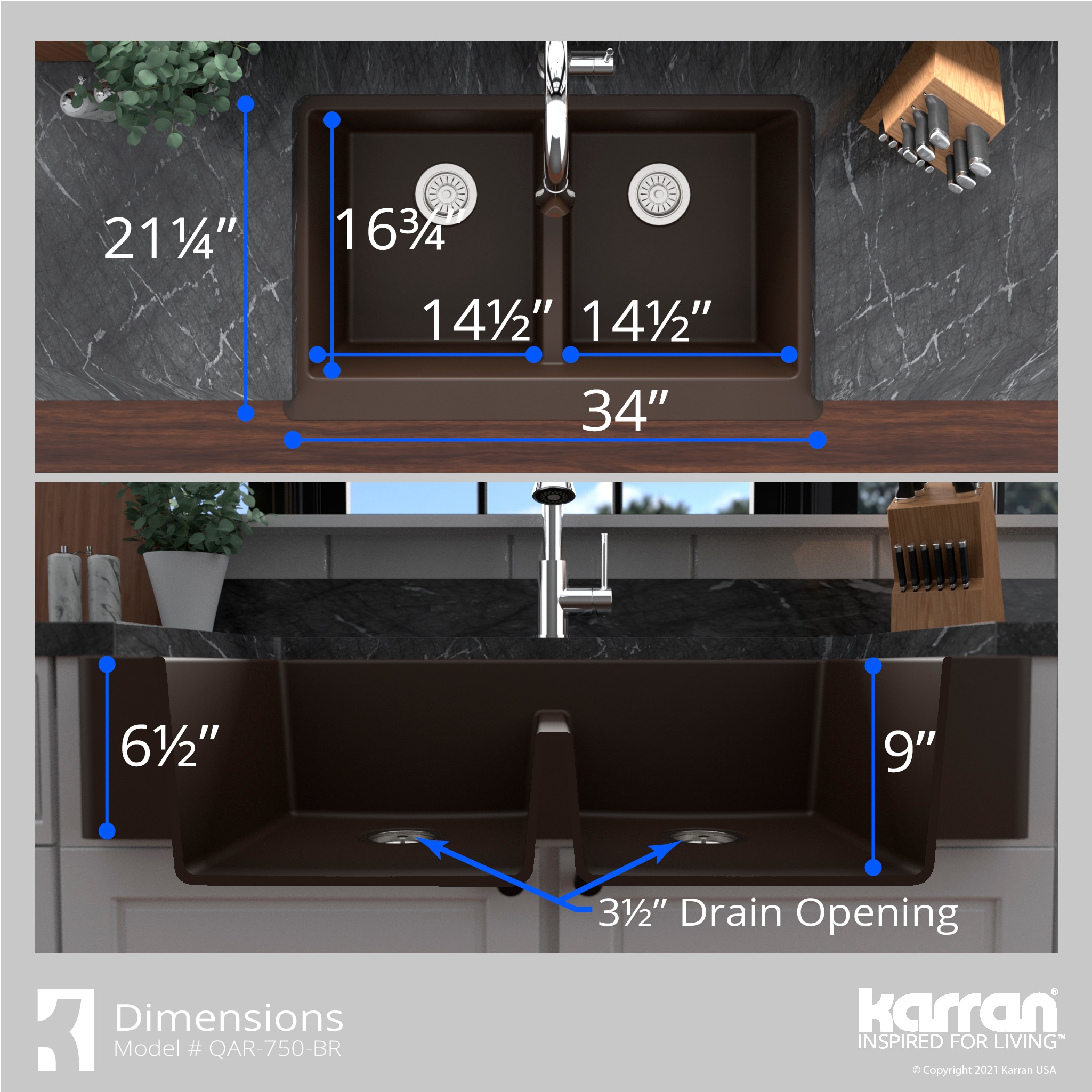 Karran QAR-750-BR-PK1 Kitchen-Sinks - View #8