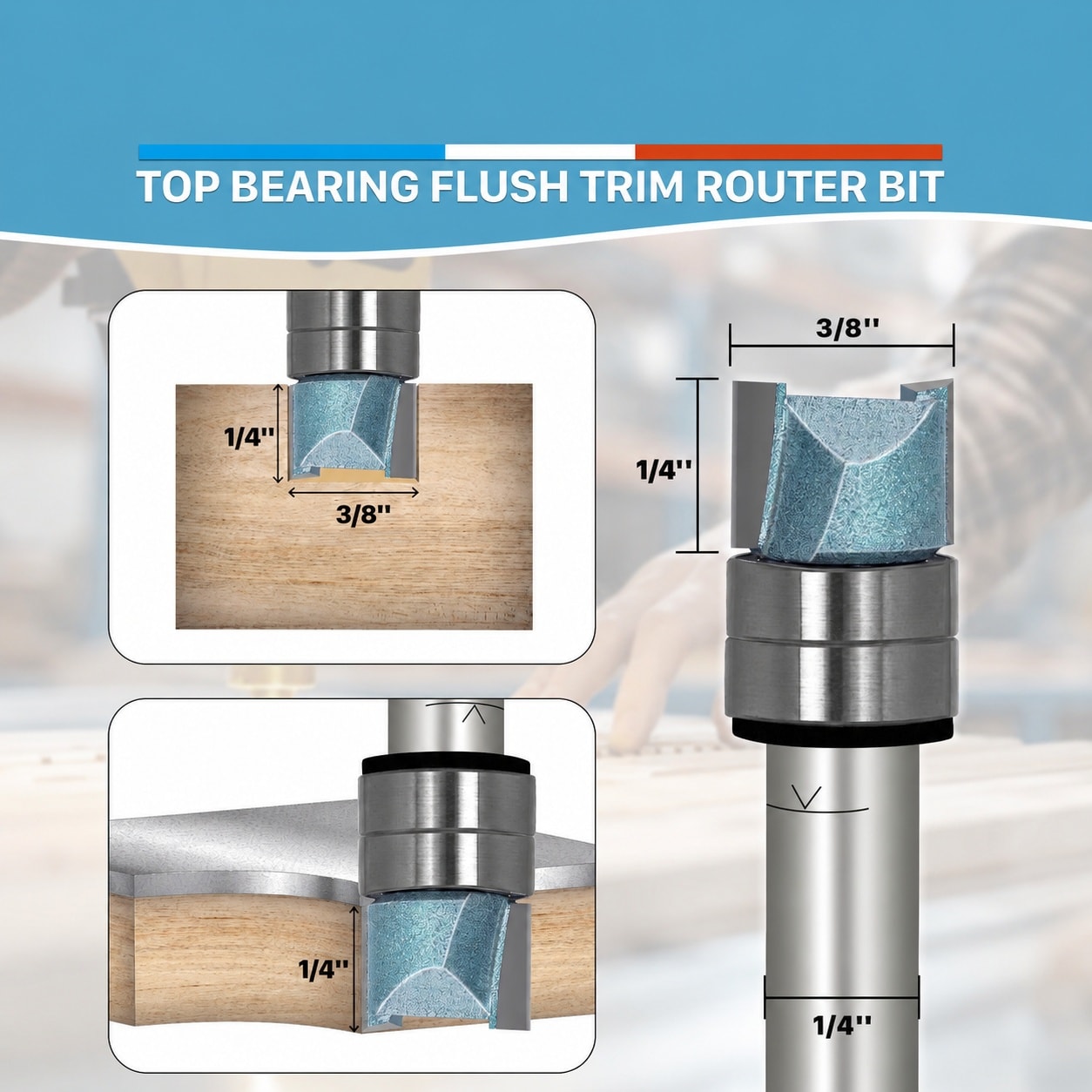 Phewnyzo LPW0723W109 Trimming-Cutout-Router-Bits - View #2