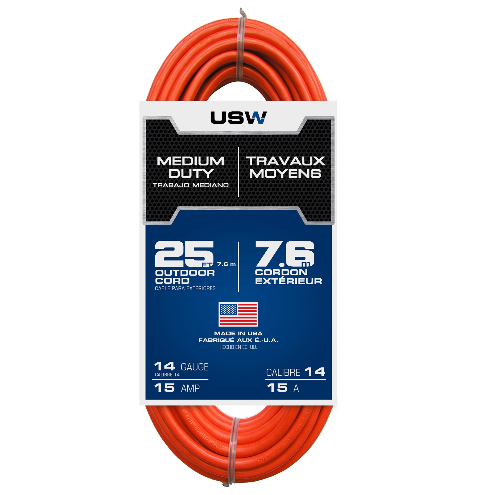 USW 50-ft 12/3-Prong Outdoor Sjtw Heavy Duty Lighted Extension