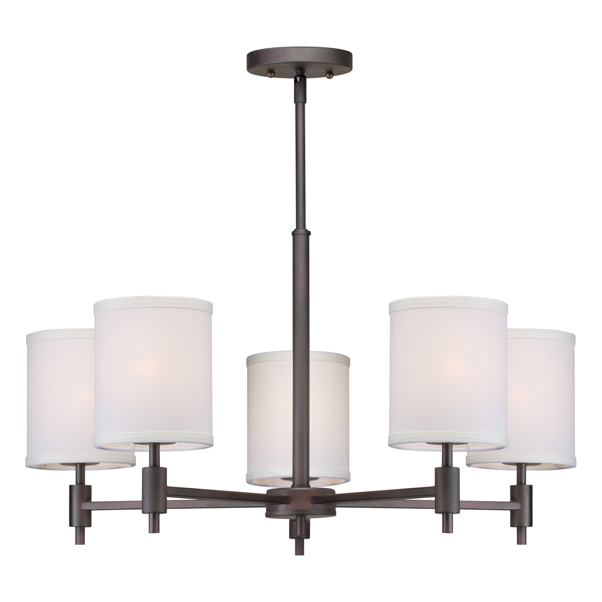 Flo 5-Light Antique Bronze Modern/Contemporary Led; Dry rated Chandelier | - Forte Lighting 7081-05-32