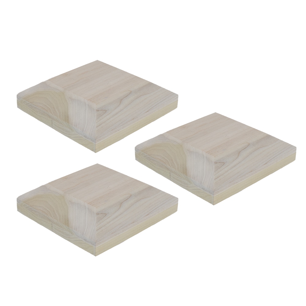 RELIABILT WGC300EBCH 3-in x 3-in Unfinished Beechwood Stair Newel Post Cap 3 -Pack