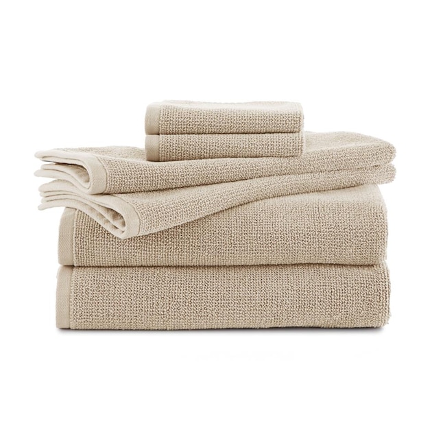 Hazel Wood Cotton Bath Towel Set, Bathroom Towels And Rug Sets