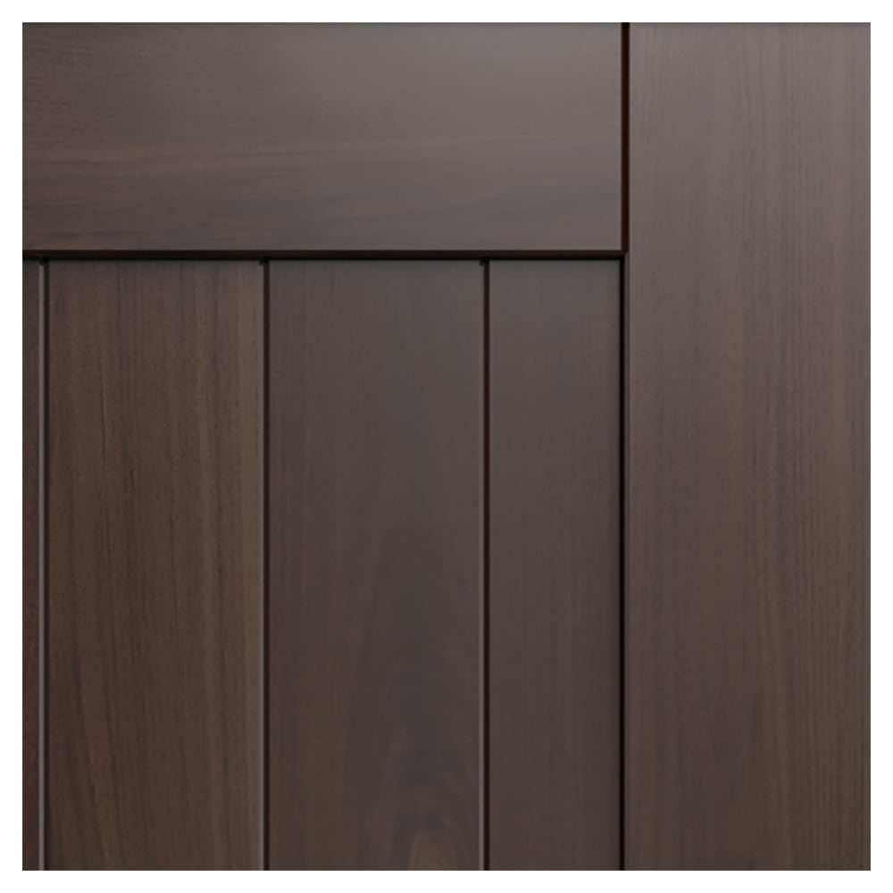 JELD-WEN 36-in X 96-in Chocolate Plank Walnut Wood Single Barn Door ...