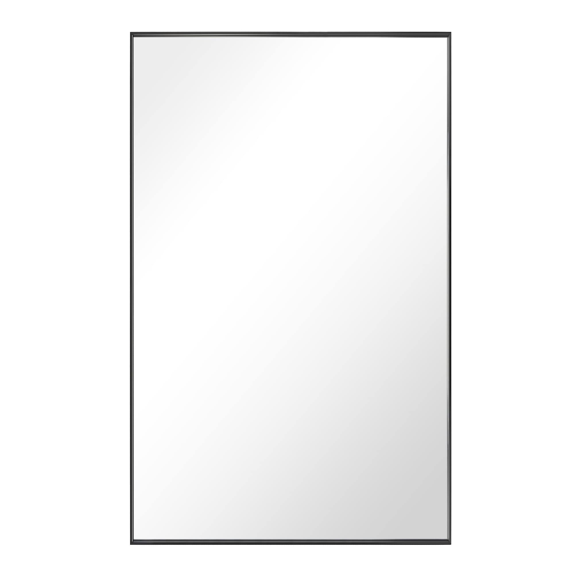 Getledel 40 In X 24 In Framed Bathroom Vanity Mirror Black In The Bathroom Mirrors Department 2122