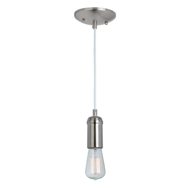 Globe Electric Edison Brushed Steel Industrial Cylinder Pendant Light Globe Electric Edison Brushed Steel Industrial Cylinder Pendant Light