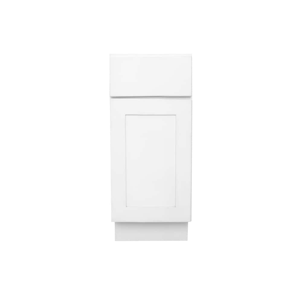 RELIABILT LS-SW-B15R Fairplay 15-in W x 34.5-in H x 24-in D White Base Ready to assemble Plywood Cabinet (Recessed Panel Shaker)