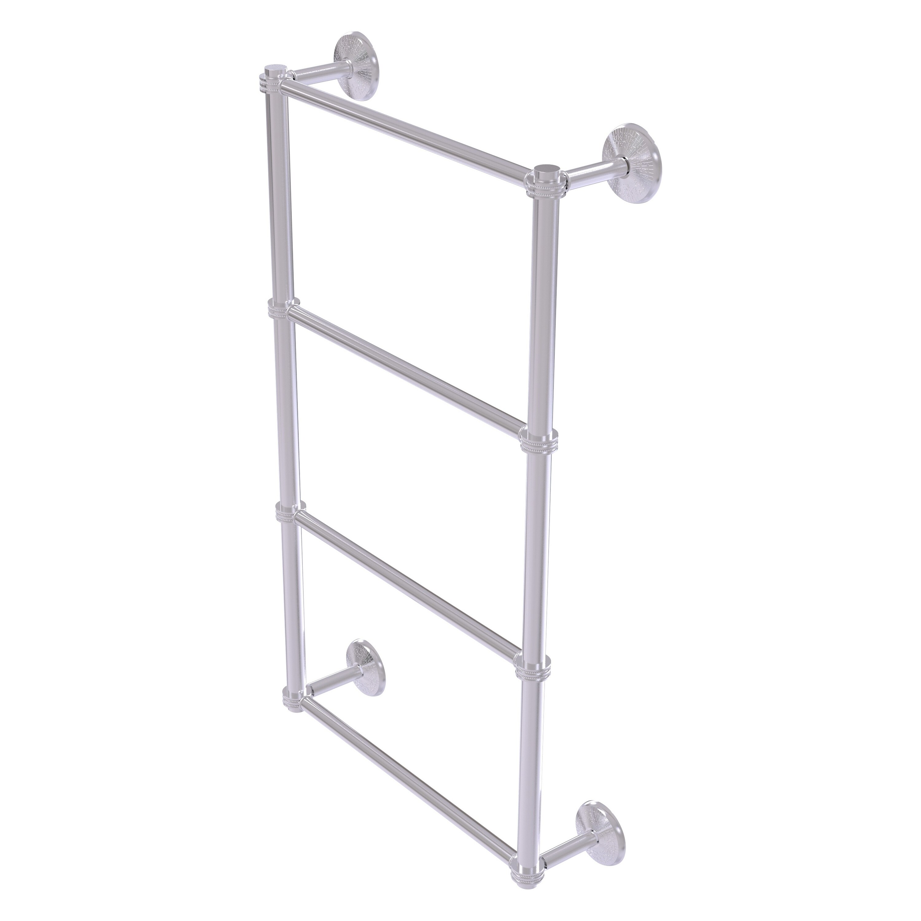 Allied Brass MC-28D-30-SCH Monte Carlo 30-in double Satin Chrome Wall mount 4-tier Towel Bar