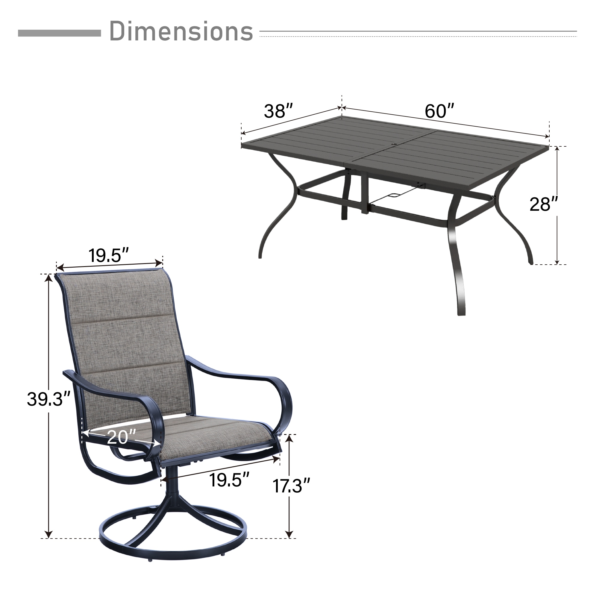 Sunshine Valley TC7-E02GF115-060-4 Patio-Dining-Sets - View #10