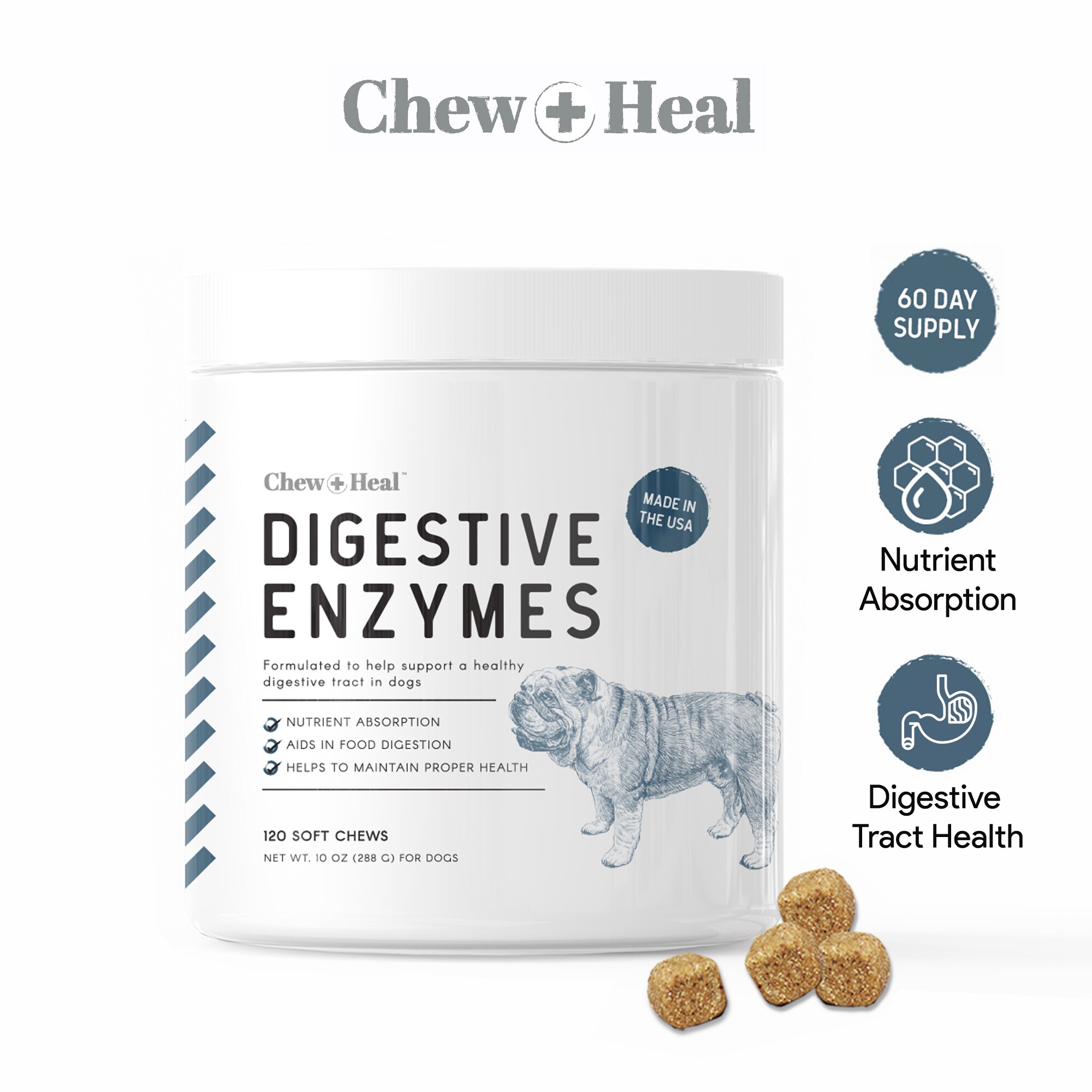 Chew + Heal CH-DIGESTIVE-120 Pet-Vitamins-Suppliments - View #6