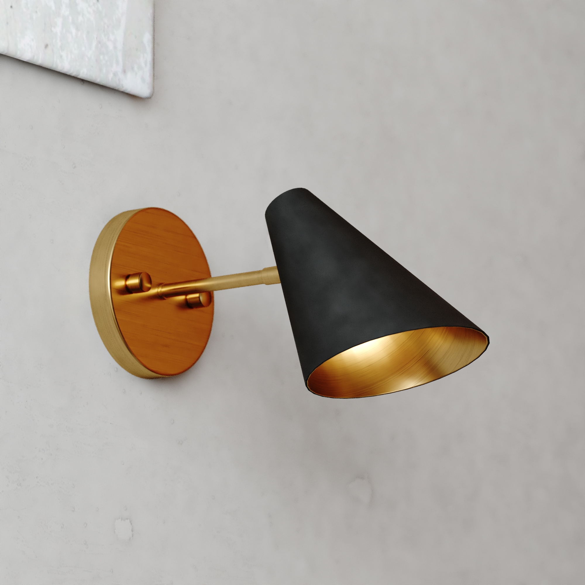 Cascadia W0438 Pryce 4.75-in W 1 -Light Matte Black Mid-century Wall Sconce ENERGY STAR Certified