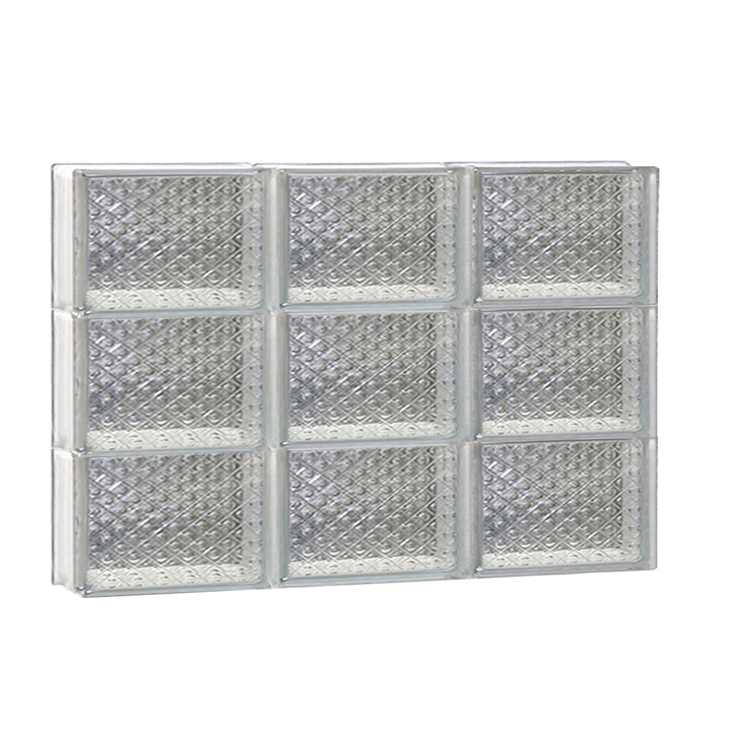 REDI2SET S2418DP Diamond Glass 23-1/4-in x 17-1/4-in Frameless Replacement Glass Block Window