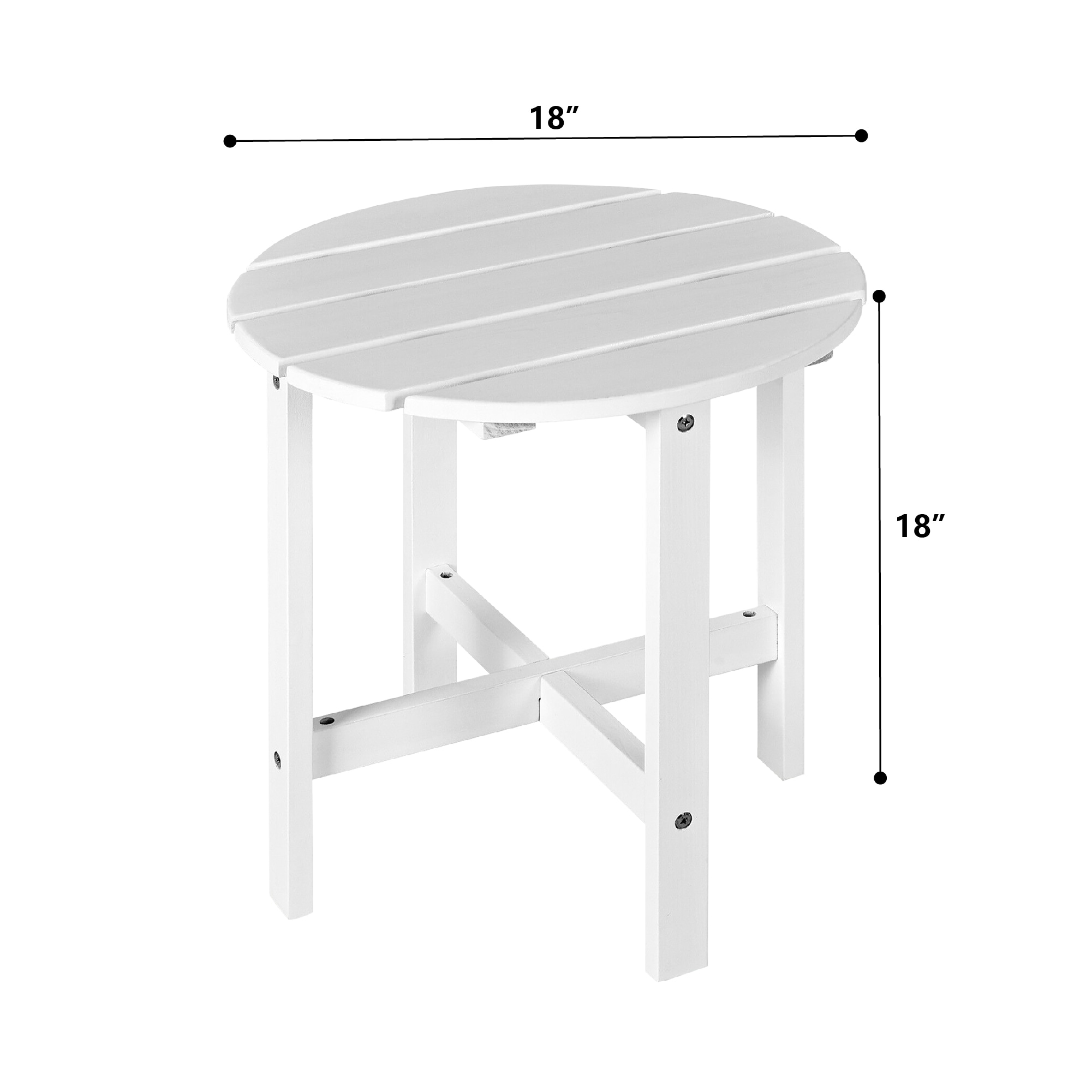 WELLFOR DOJN70933WH Patio-Tables - View #4