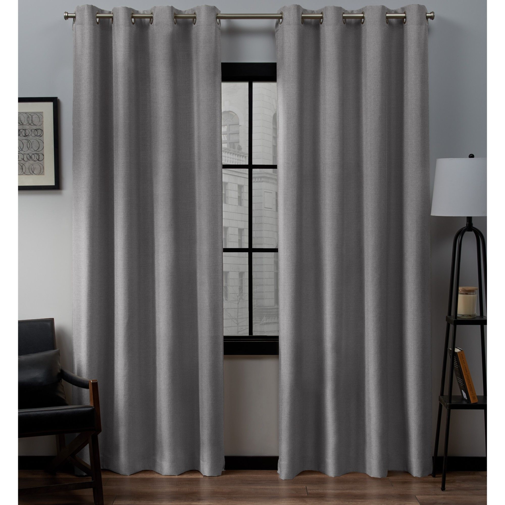 Exclusive Home EH7968-03 2-96G 96-Inches Dove grey Light filtering Grommet Curtain panel pair