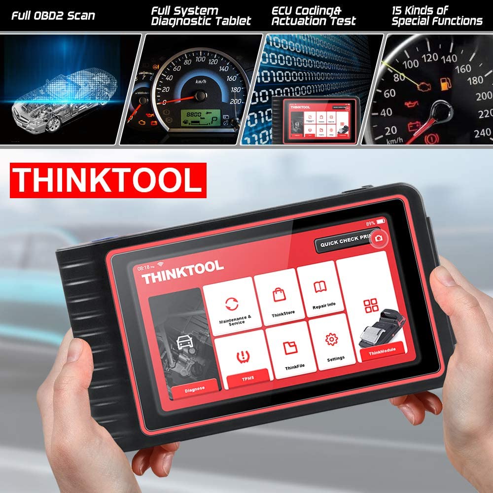 THINKCAR THINKTOOL Deluxe OBD2 Scanner Kit - Black, Polycarbonate