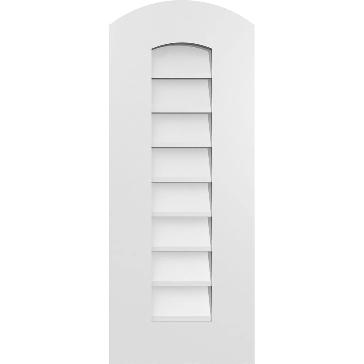 Ekena Millwork GVPAR12X3001SN 12-Inches x 30-Inches Off-white Round top PVC Gable Louver Vent