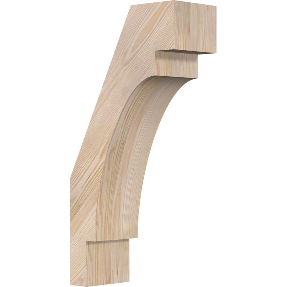 Ekena Millwork BRC06X12X24MRC00SDF 5-1/2-in x 12-in x 24-in Douglas Fir Unfinished Wood Merced Smooth Knee Brace