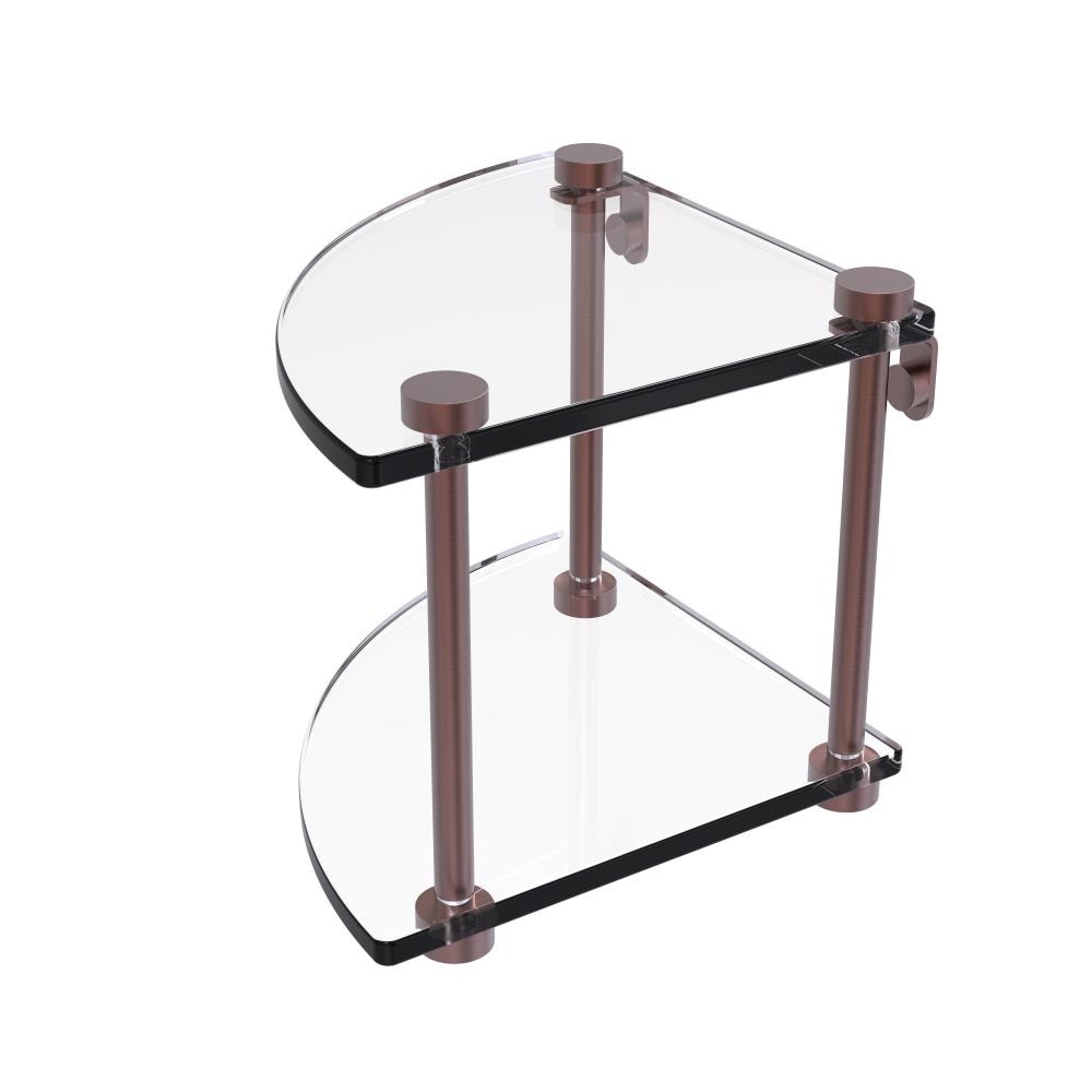 Allied Brass NS-3-CA Antique Copper 2 -Tier Wall mount Corner Bathroom Shelf ( 8-in x 8-in x 8-in )
