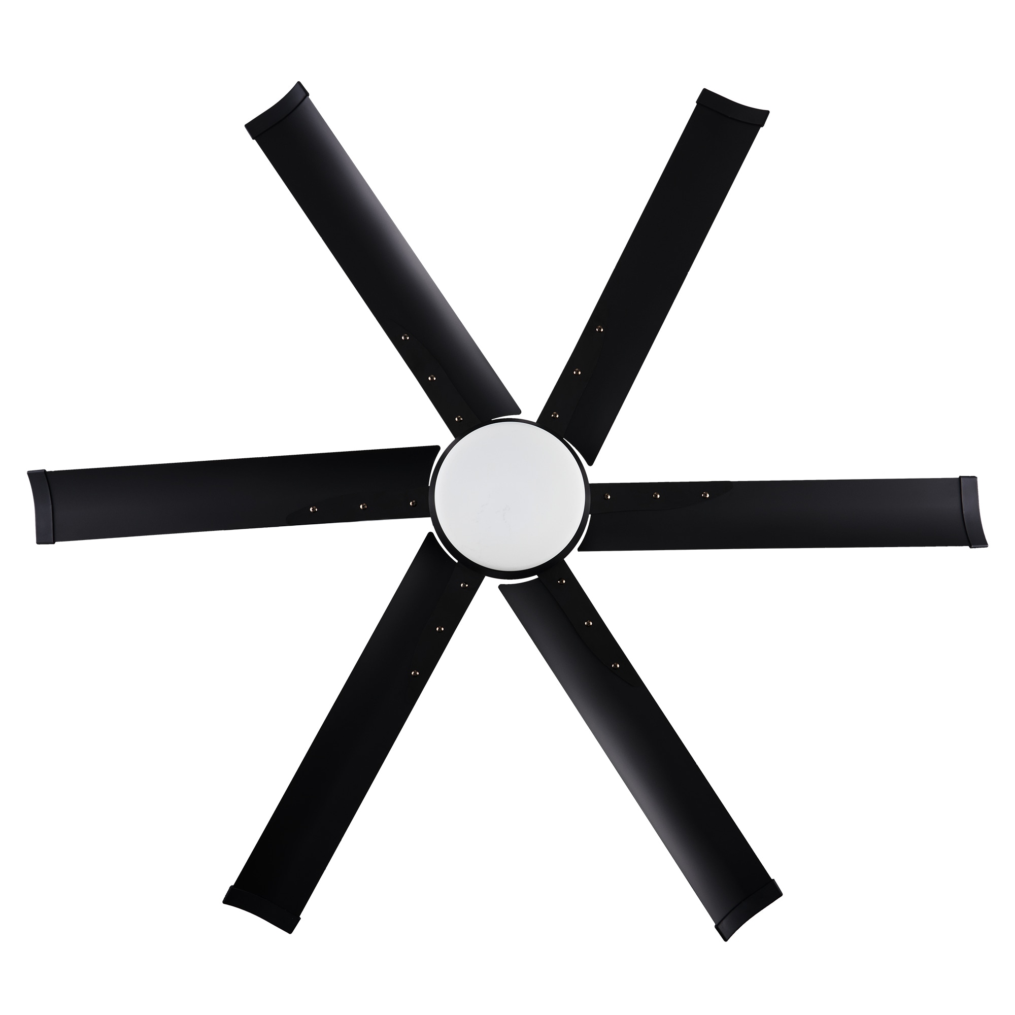 CO-Z 52-in Black Color-changing Integrated LED Indoor Ceiling Fan with ...