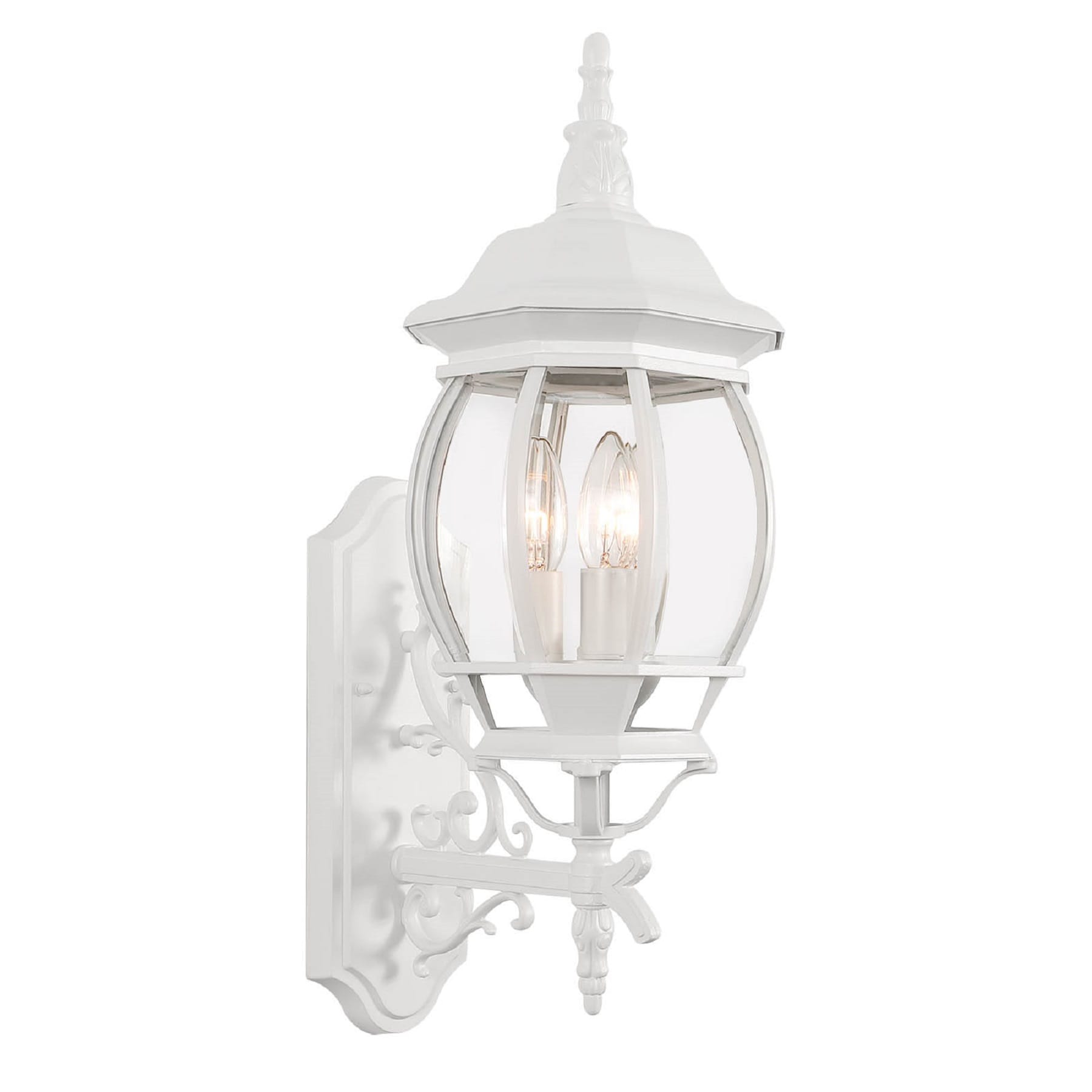 LamQee 06FTL0241BWT 3 -Light 23.2-in H Matte White Hardwired Integrated LED Outdoor Wall Light