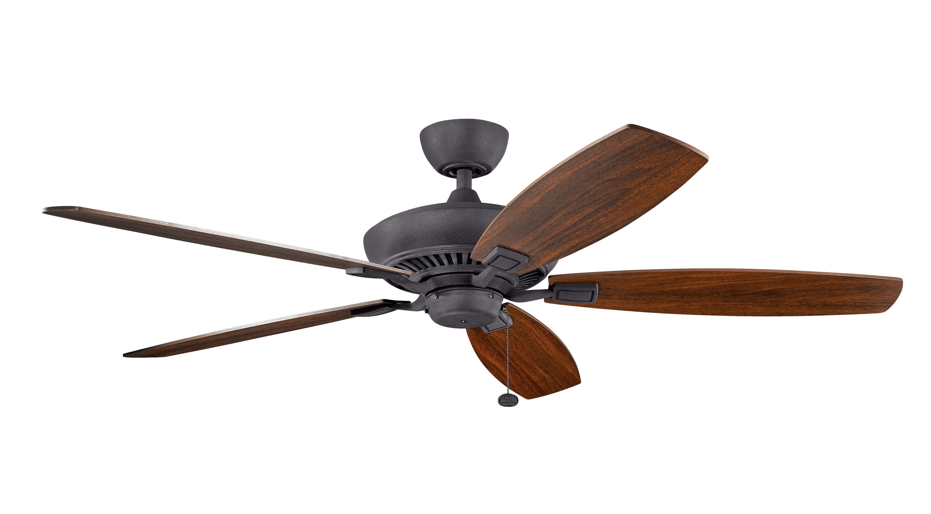 Kichler 300188DBK Canfield 60-in Distressed Black with Walnut/Cherry Blades Ceiling Fan Light Kit Compatible ( 5 -Blade )