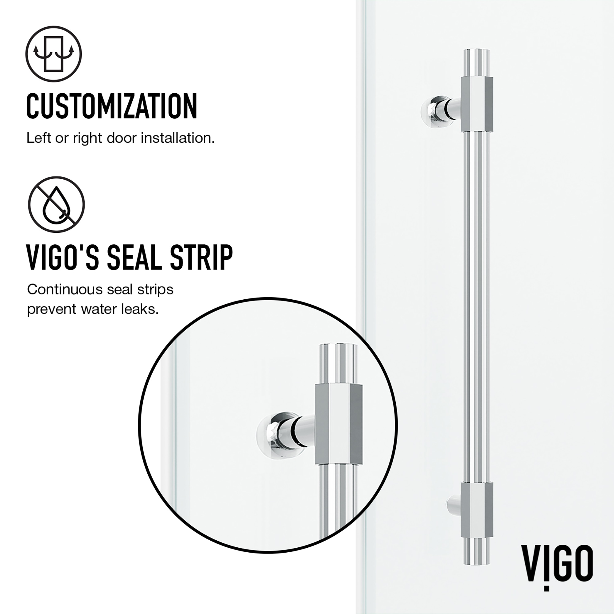 VIGO VG6022CHCL6076 Shower-Doors - View #7