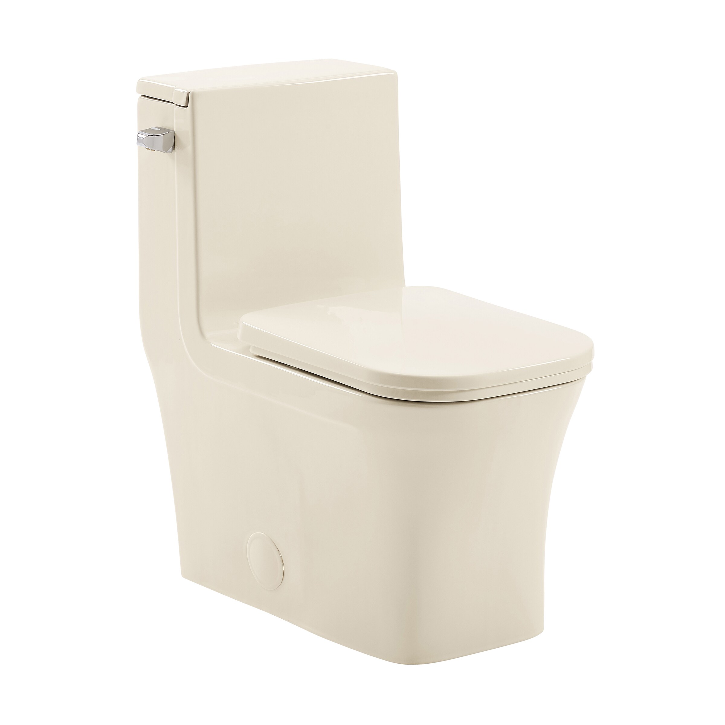 Swiss Madison SM-25-1TBAS12BQ Bastille Glossy Bisque Square Standard height Smart Soft Close 1-piece Toilet 12-in Rough-In 1.28 GPF