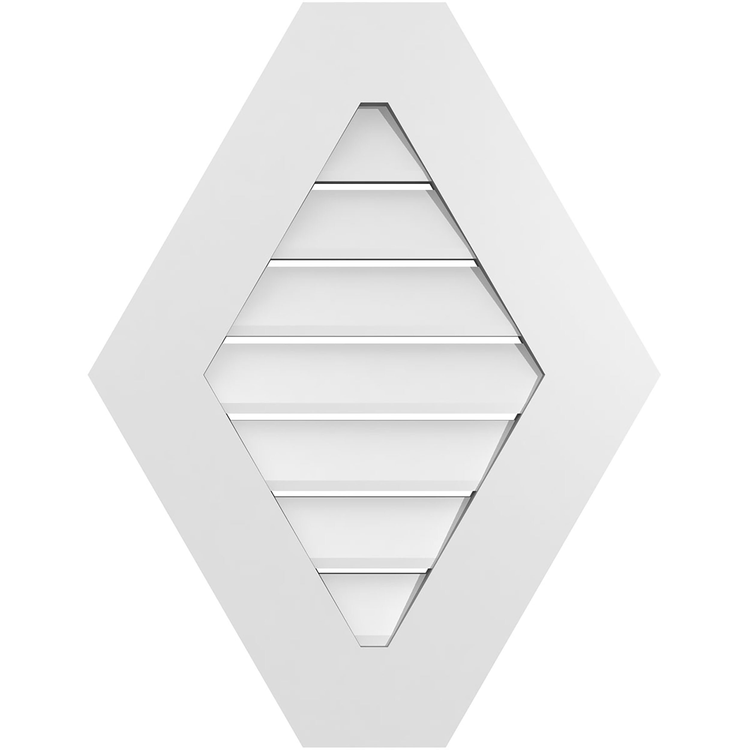 Ekena Millwork GVPHP20X2601SF 20-Inches x 26-Inches Off-white Peaked PVC Gable Louver Vent