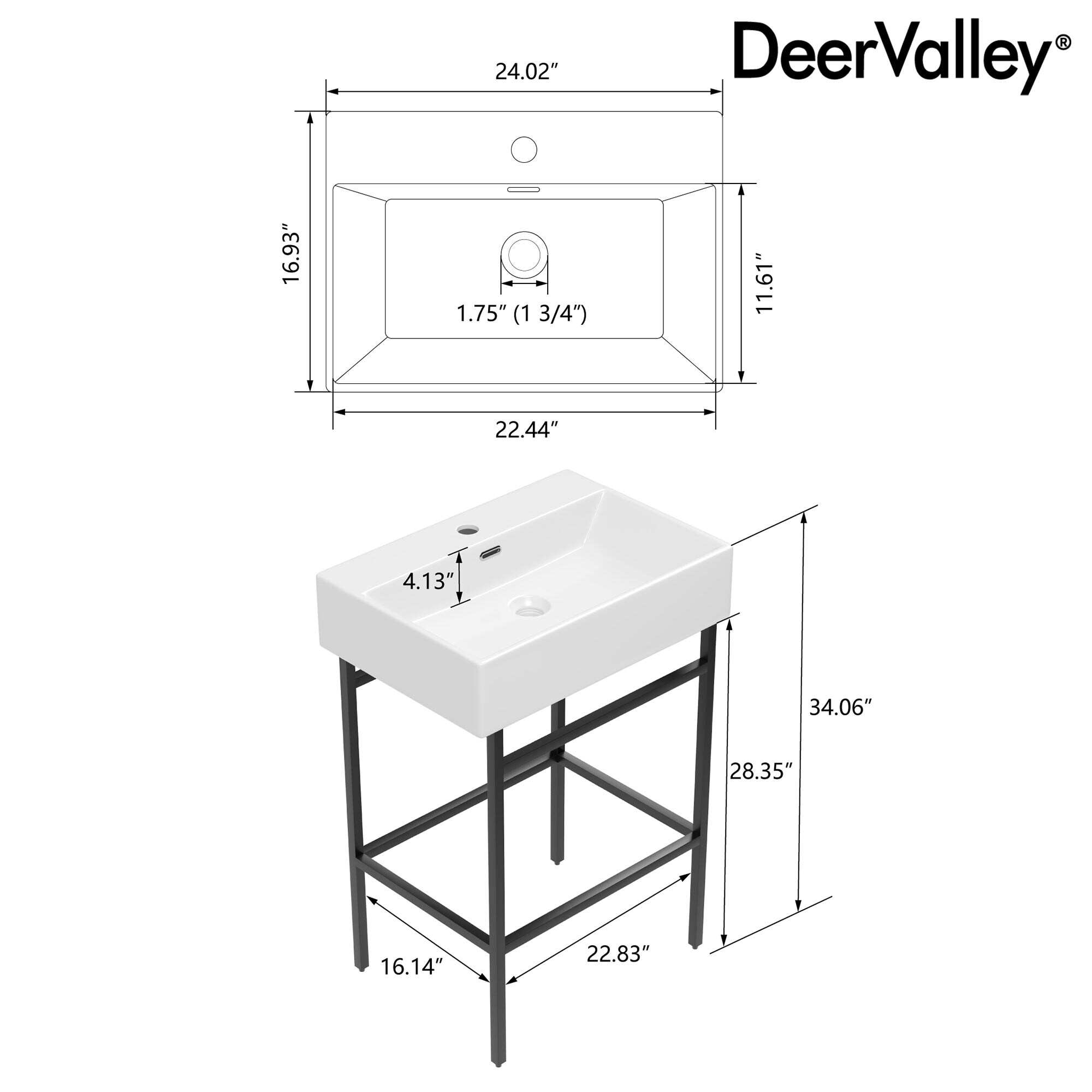 DeerValley DV-1CS0252B Bath-Sink - View #6