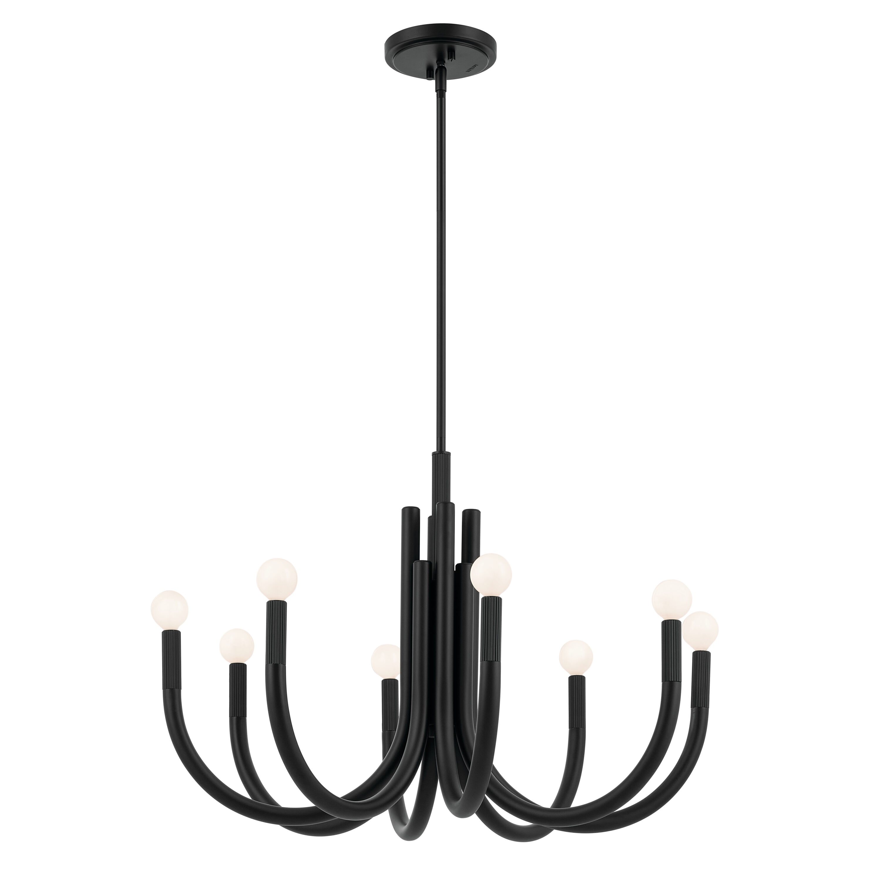 Kichler Odensa 8-Light Black Modern/Contemporary Chandelier in the ...